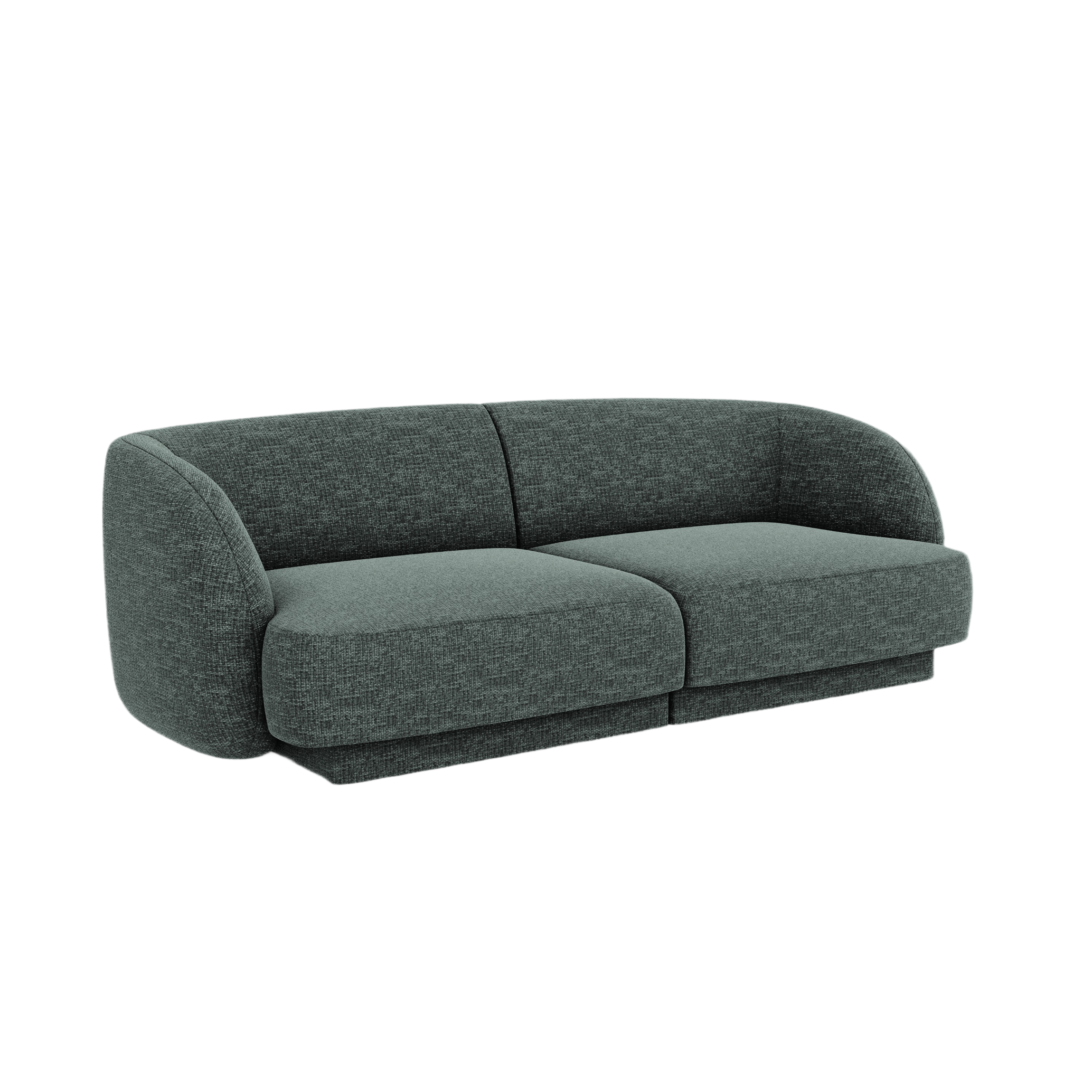 Sofa 2-osobowa MILEY petrol szenil jedwabisty – Micadoni