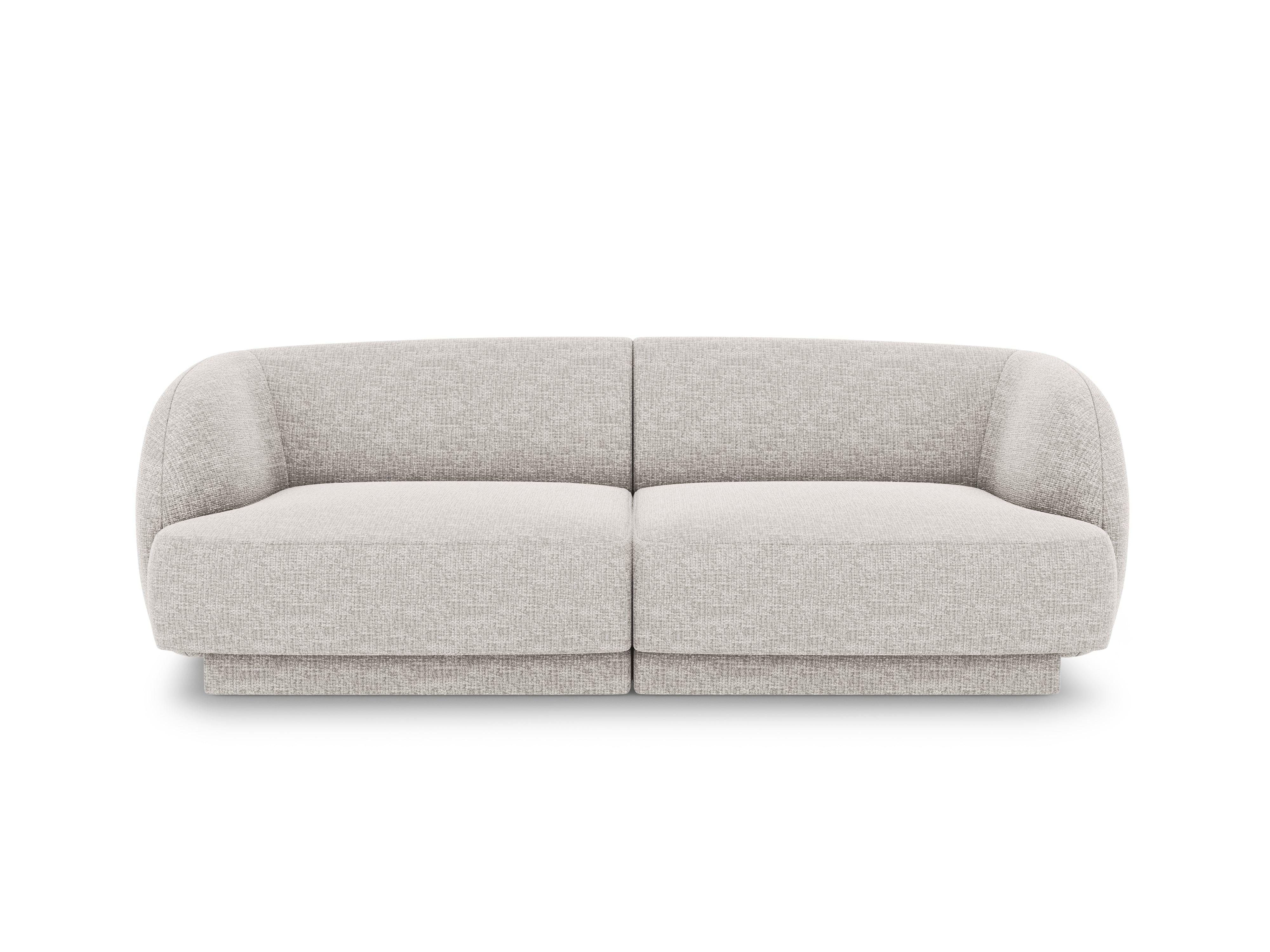 Sofa w tkaninie szenilowej 2-osobowa MILEY jasnoszary Micadoni Eye on Design