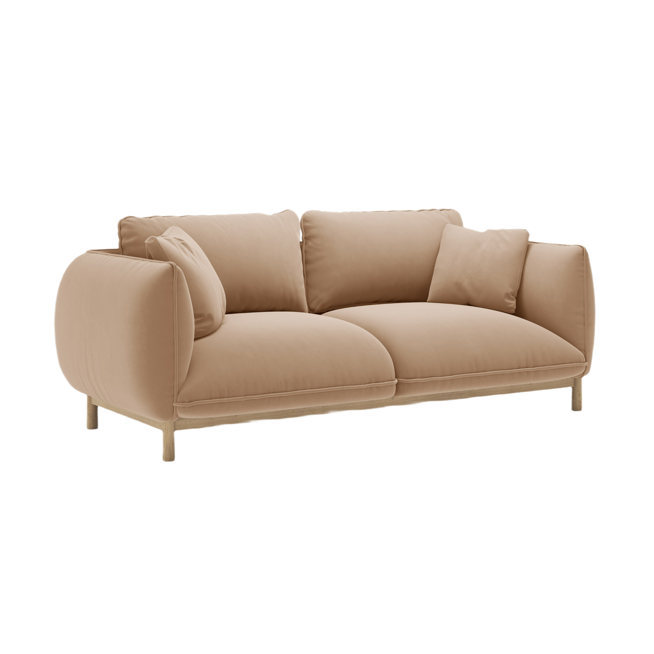 ADA sand velvet 2-seater sofa