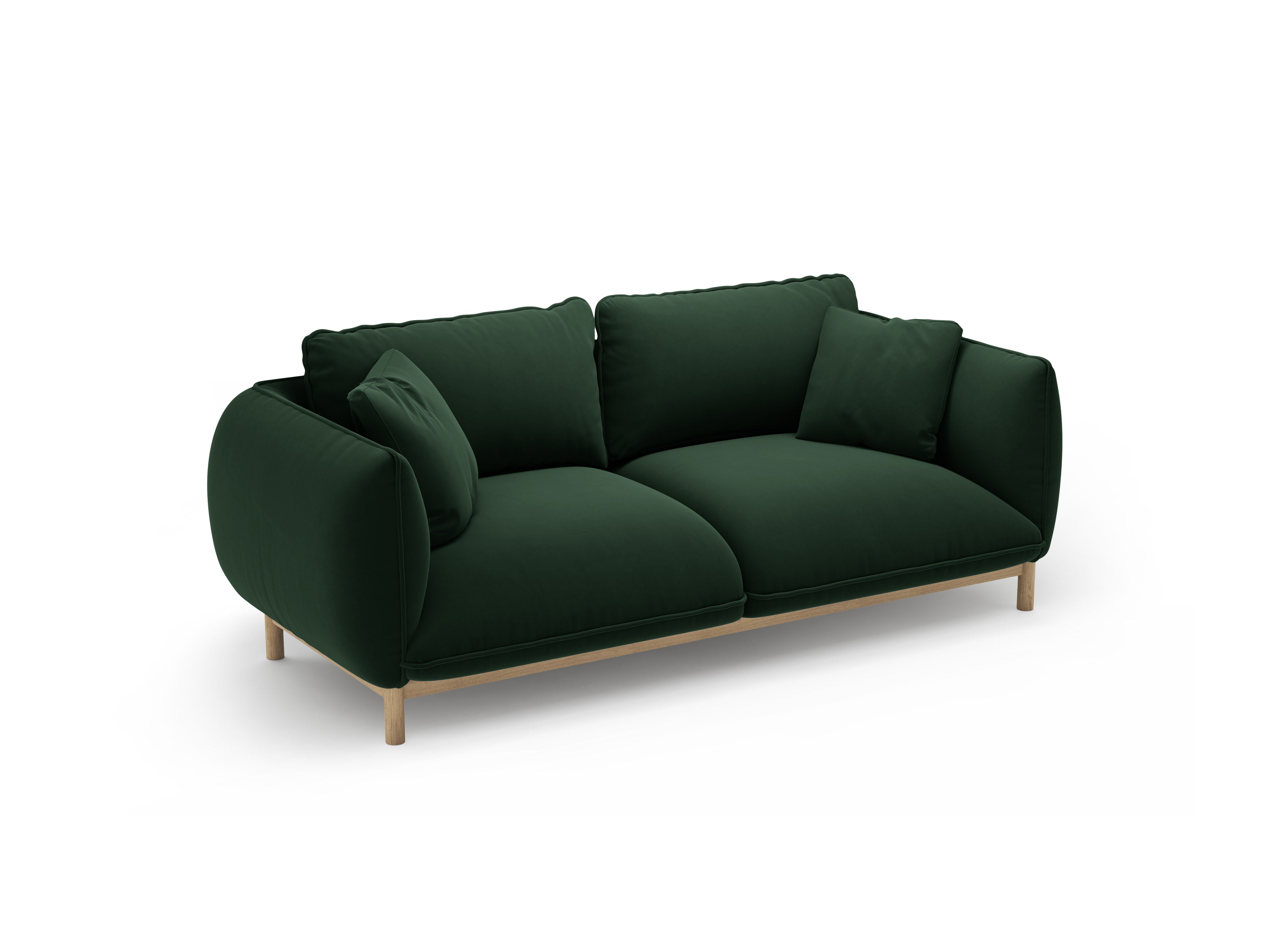 Sofa sametová 2-osobová ADA lahvově zelená