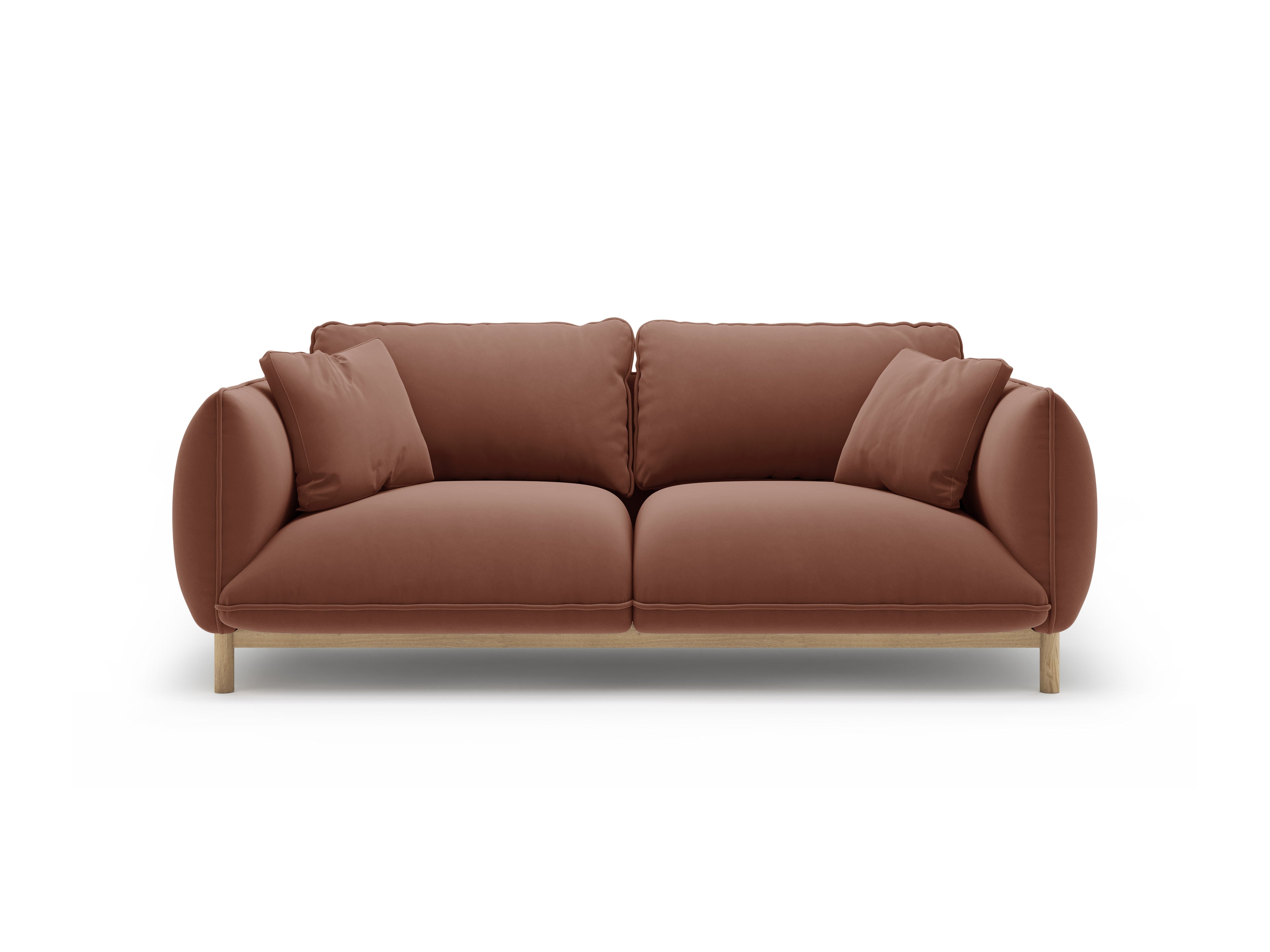 Sofa sametová 2-osobová ADA cuoio