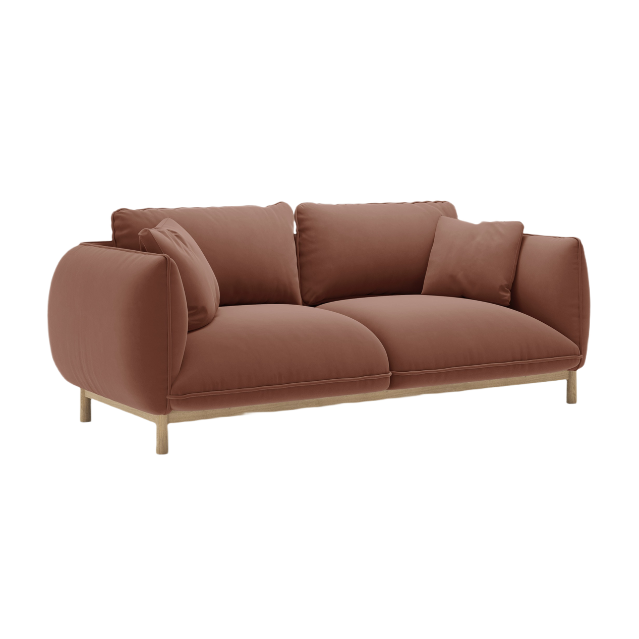 Sofa sametová 2-osobová ADA cuoio