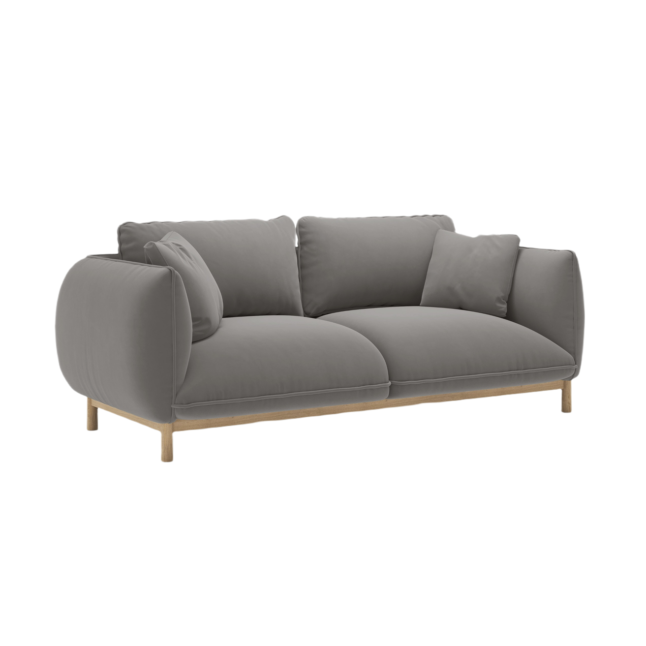 Sofa sametová 2-osobová ADA šedá