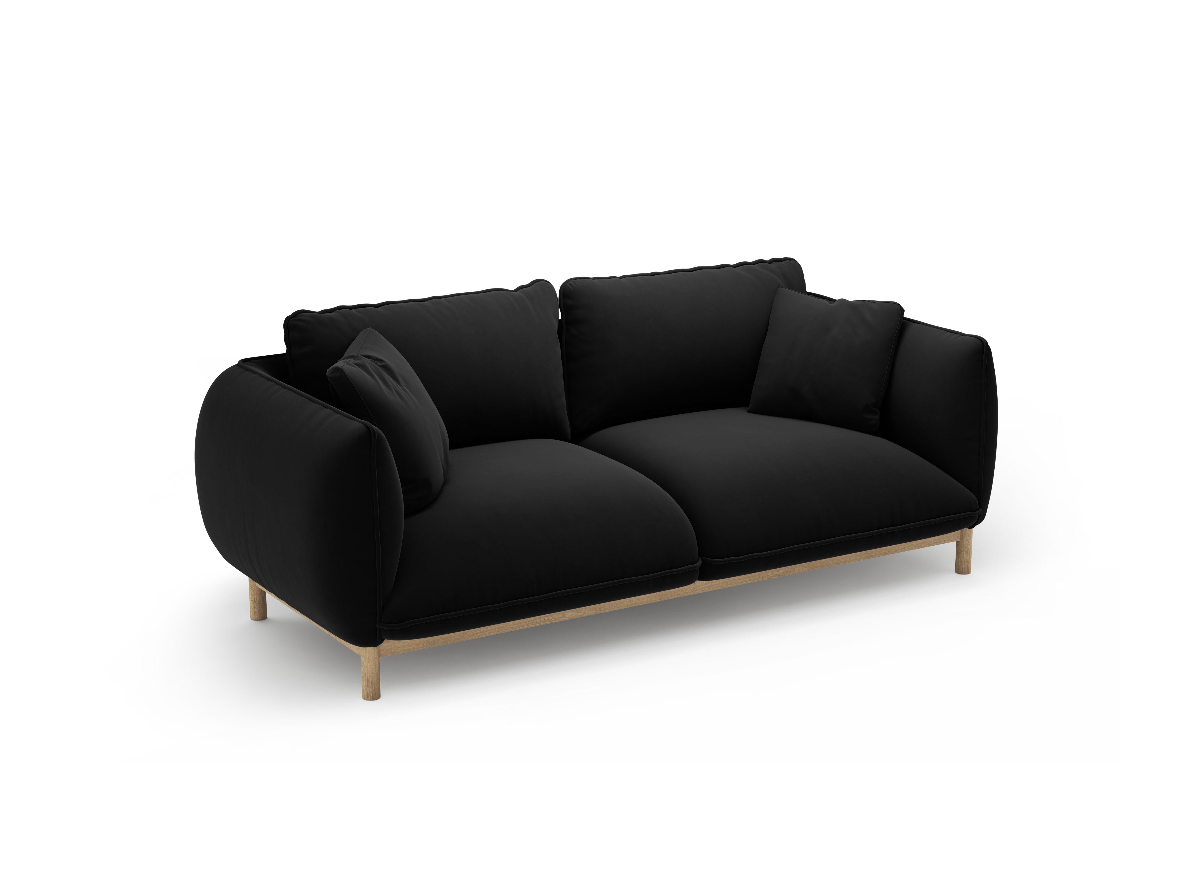 Sofa sametová 2-osobová ADA černá