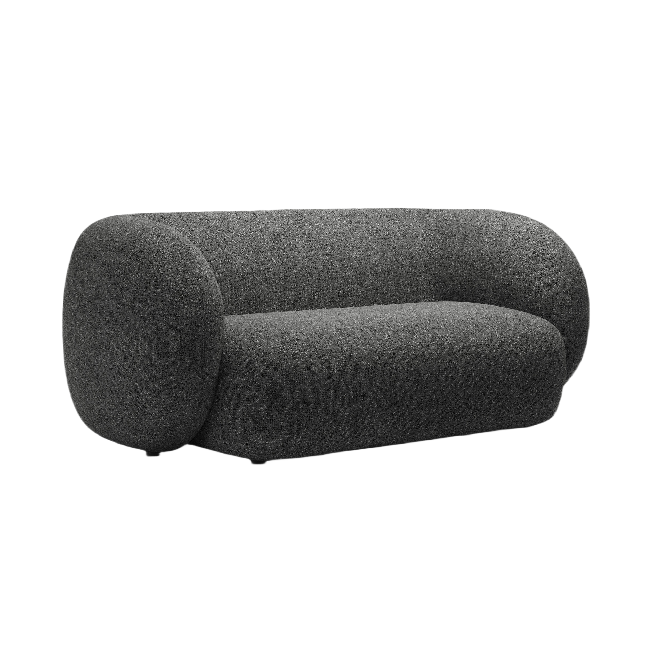 2-seater sofa KATE dark gray mélange