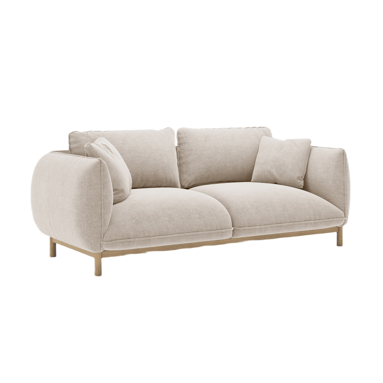 Sofa pro 2 osoby ADA světle béžový šenil
