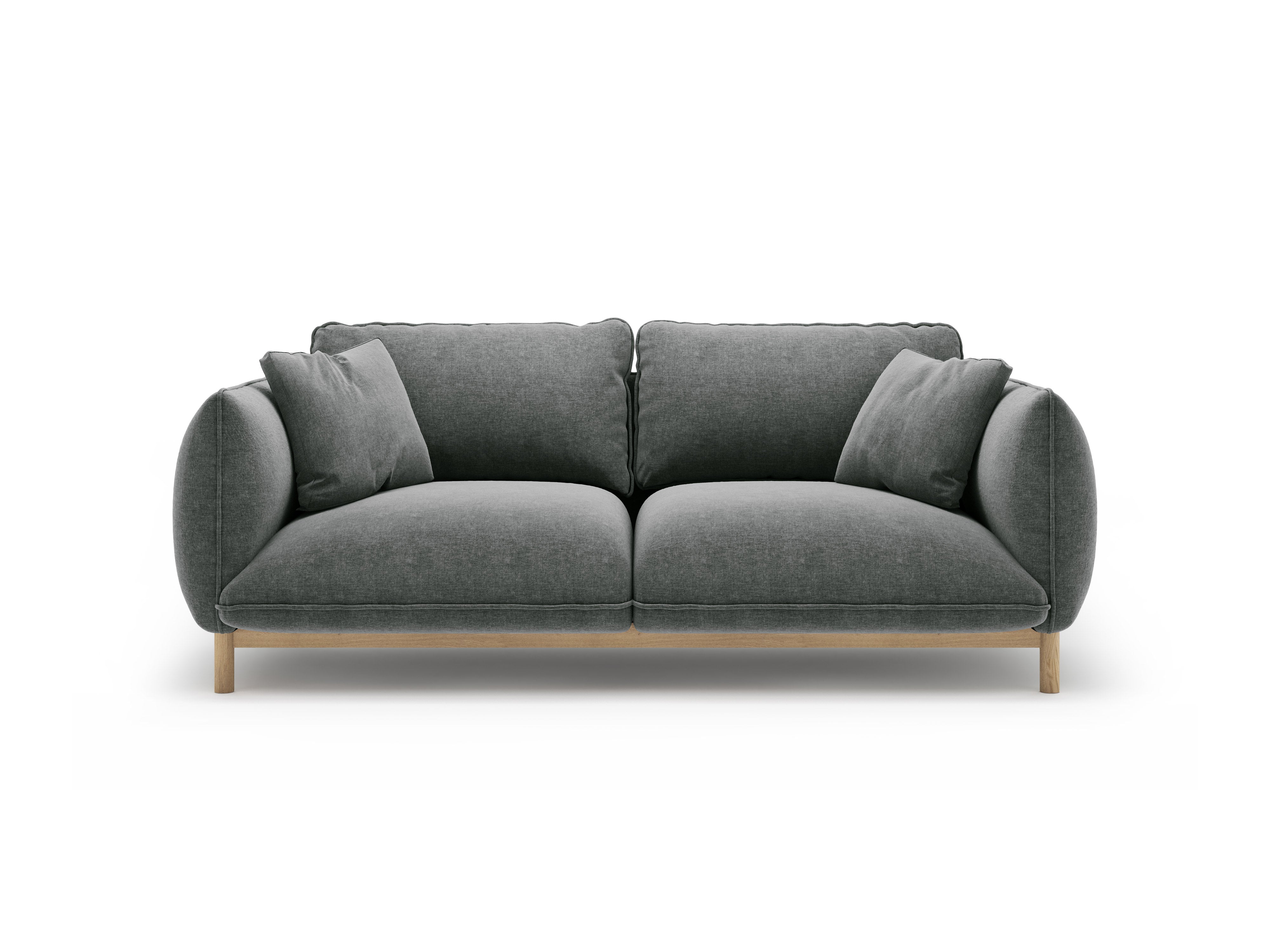 Sofa pro 2 osoby ADA tmavě šedý šenil