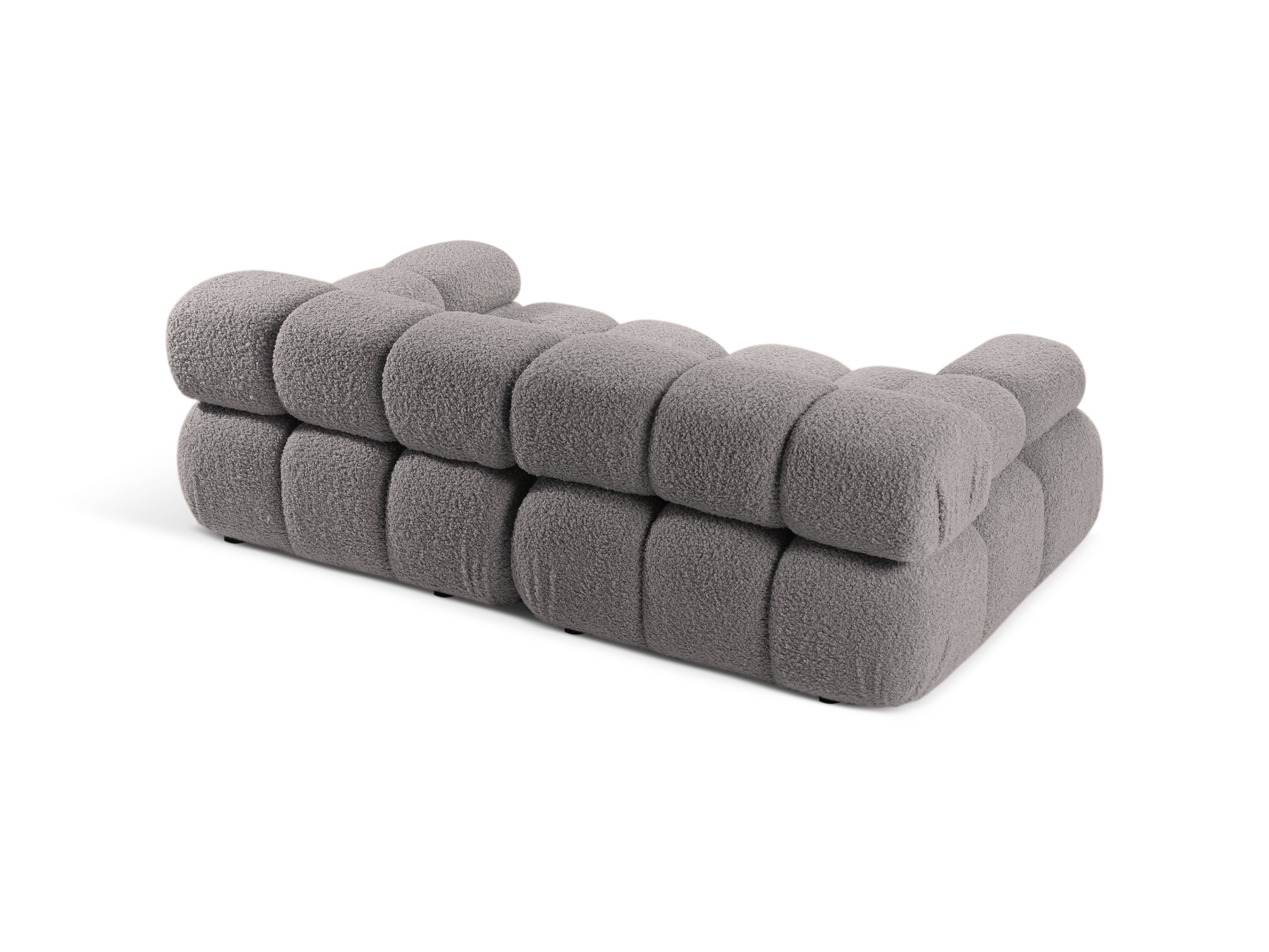 Sofa modulární pro 2 osoby BELLIS šedá boucle
