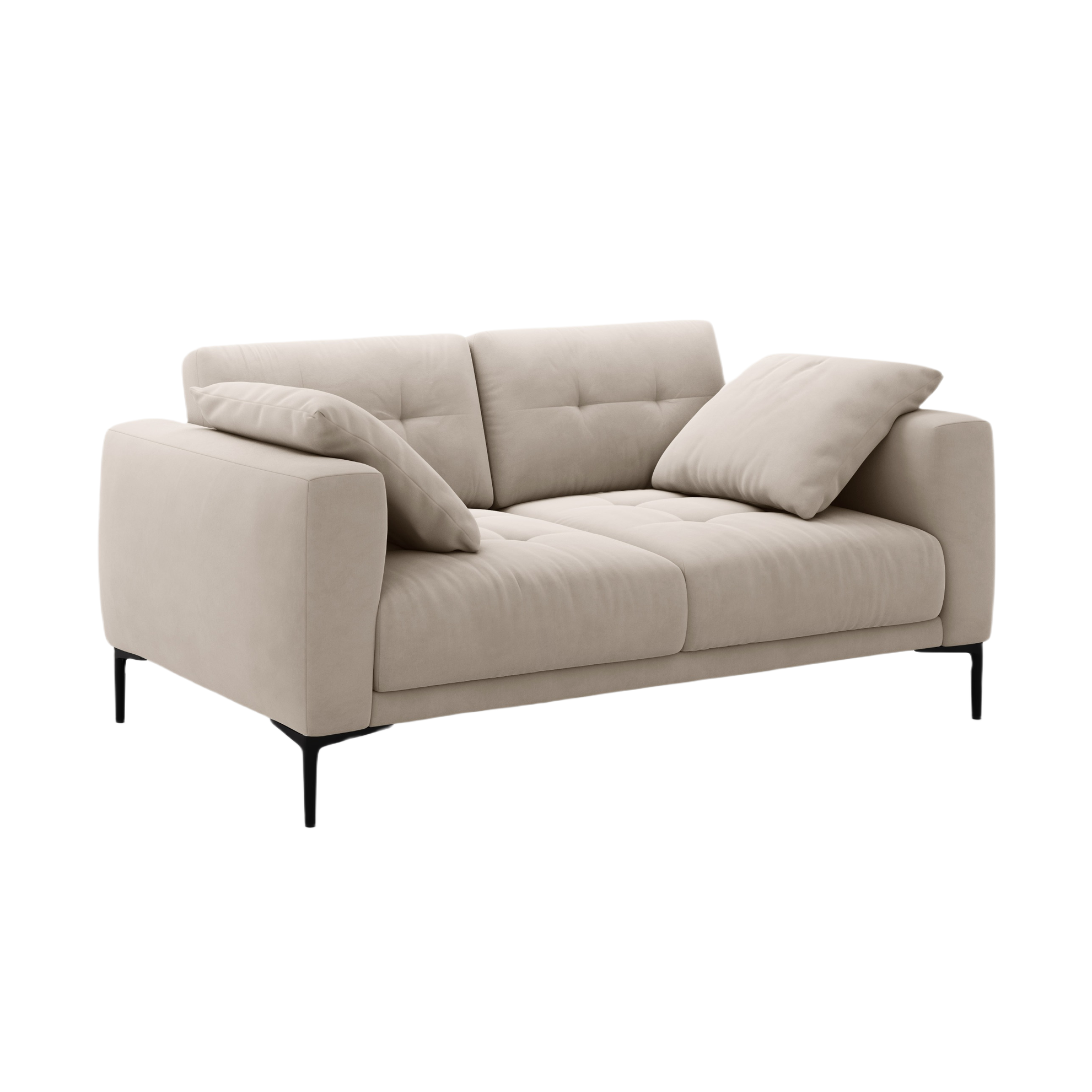 Sofa sametová 2-osobová BEMY béžová