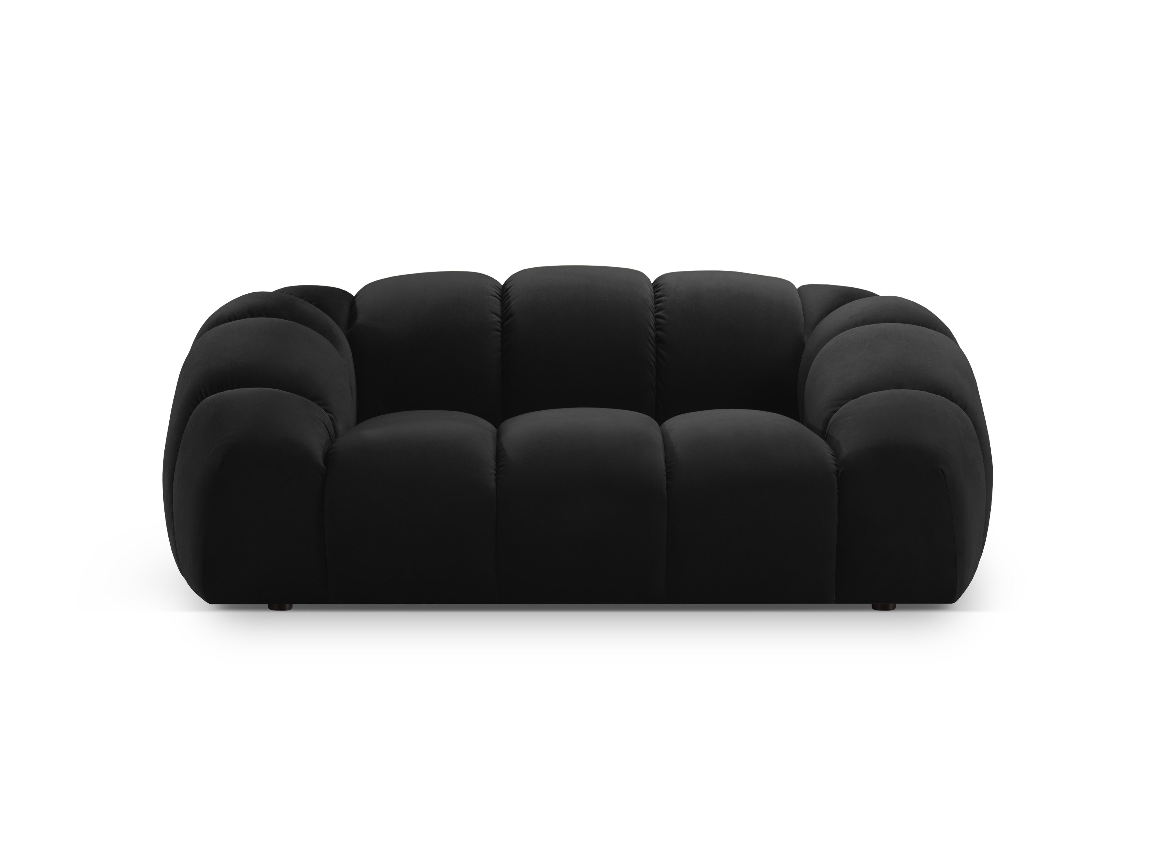 Sofa sametová 2-osobová DIANA černá