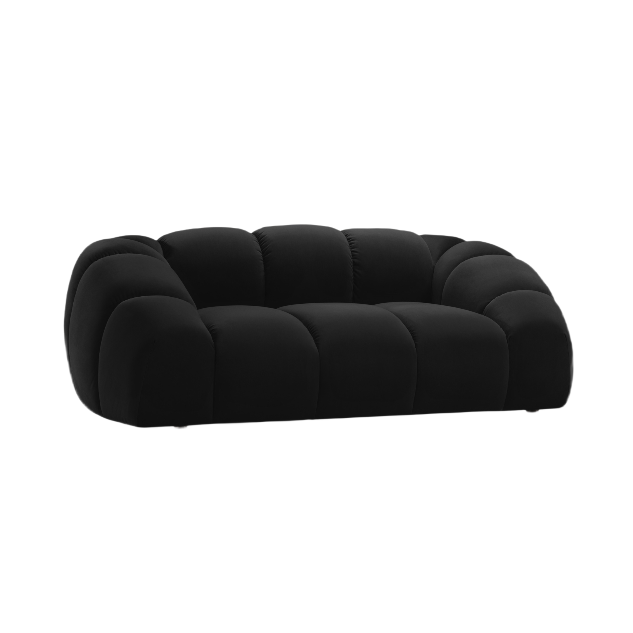 Sofa sametová 2-osobová DIANA černá