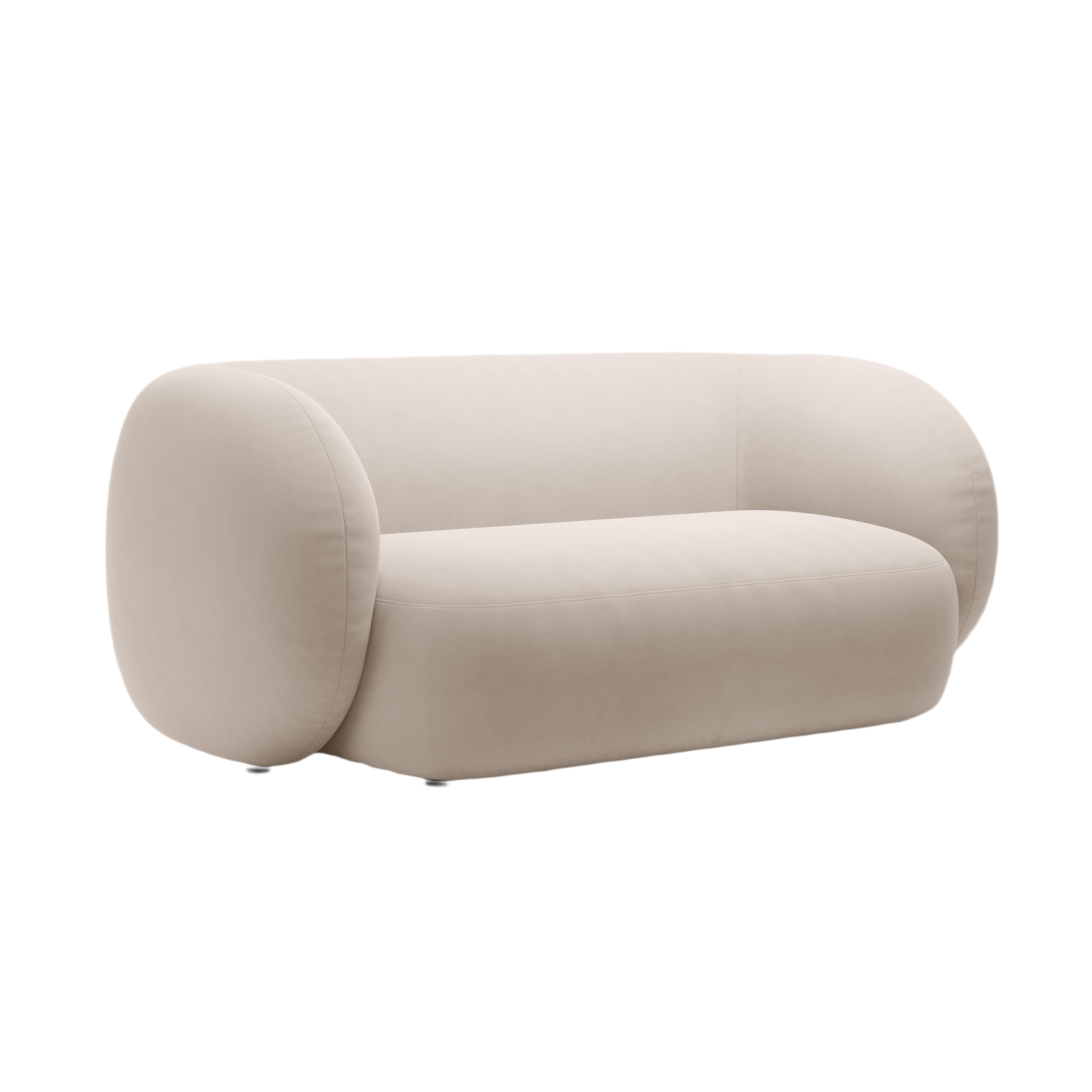 Velvet 2-Seater Sofa KATE Beige