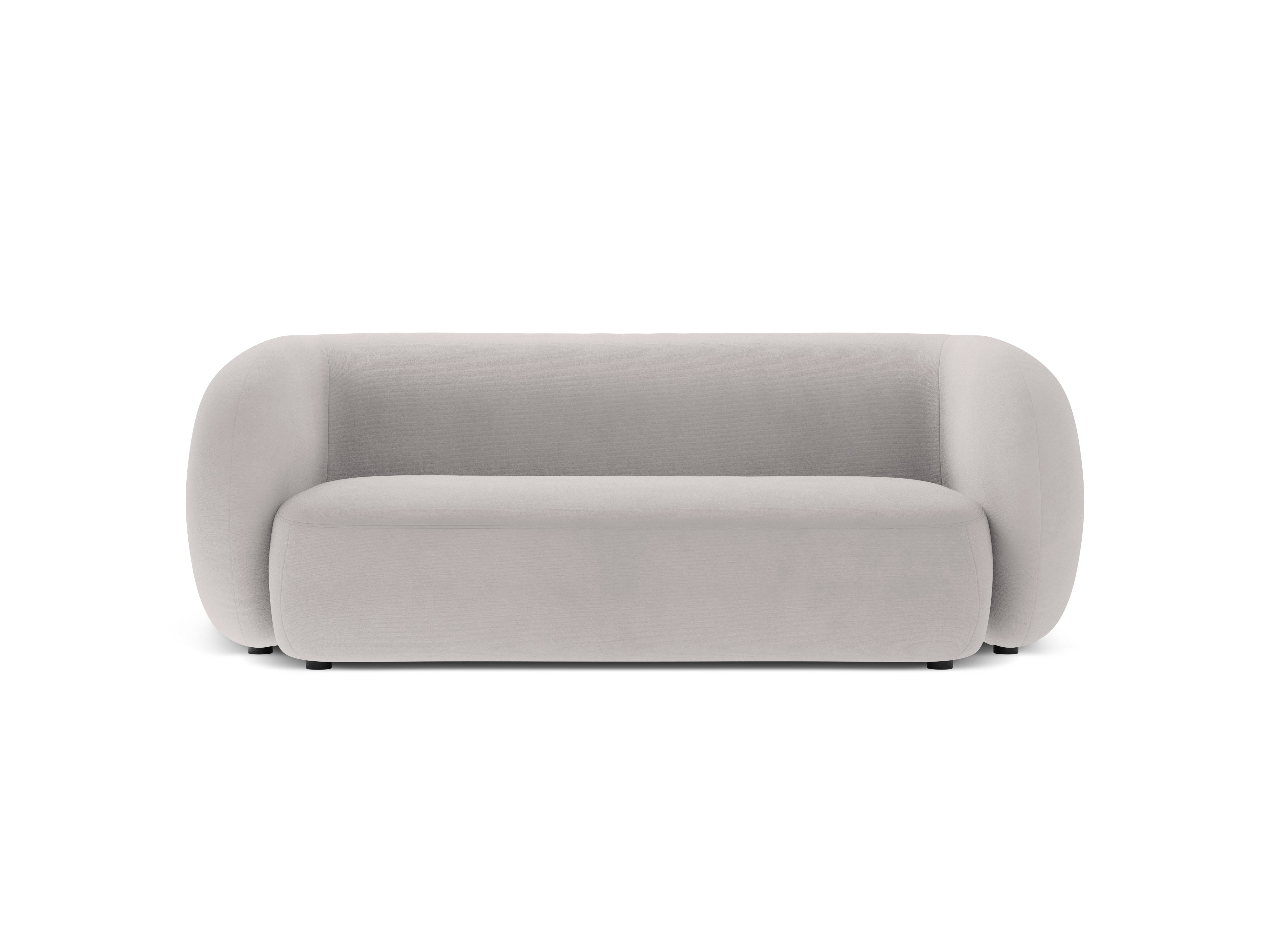 Sofa sametová 2-osobová KATE světle šedá