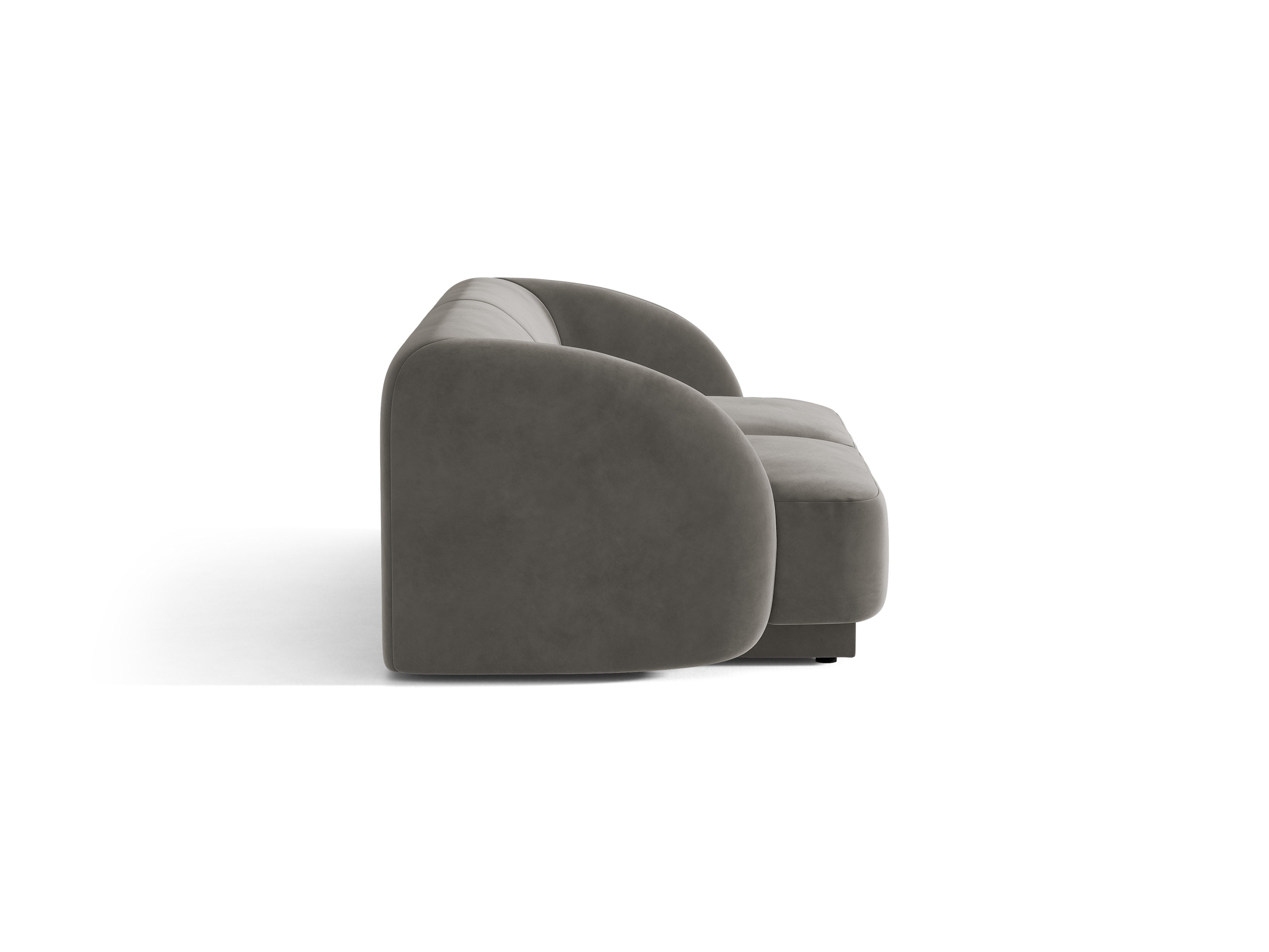 Sofa sametová 2-osobová MILEY světle šedá