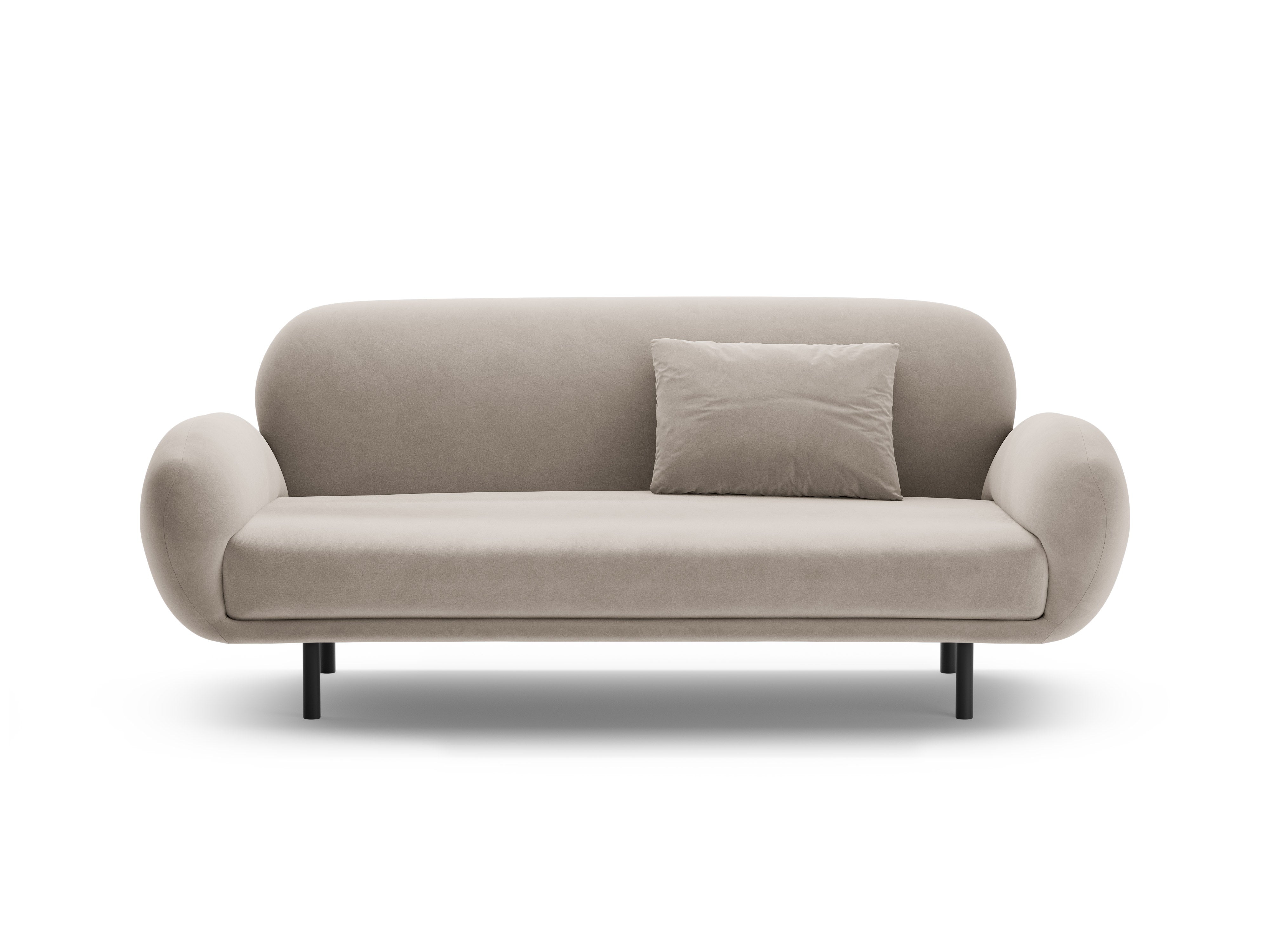Velvet Cushion POPPY Light Beige