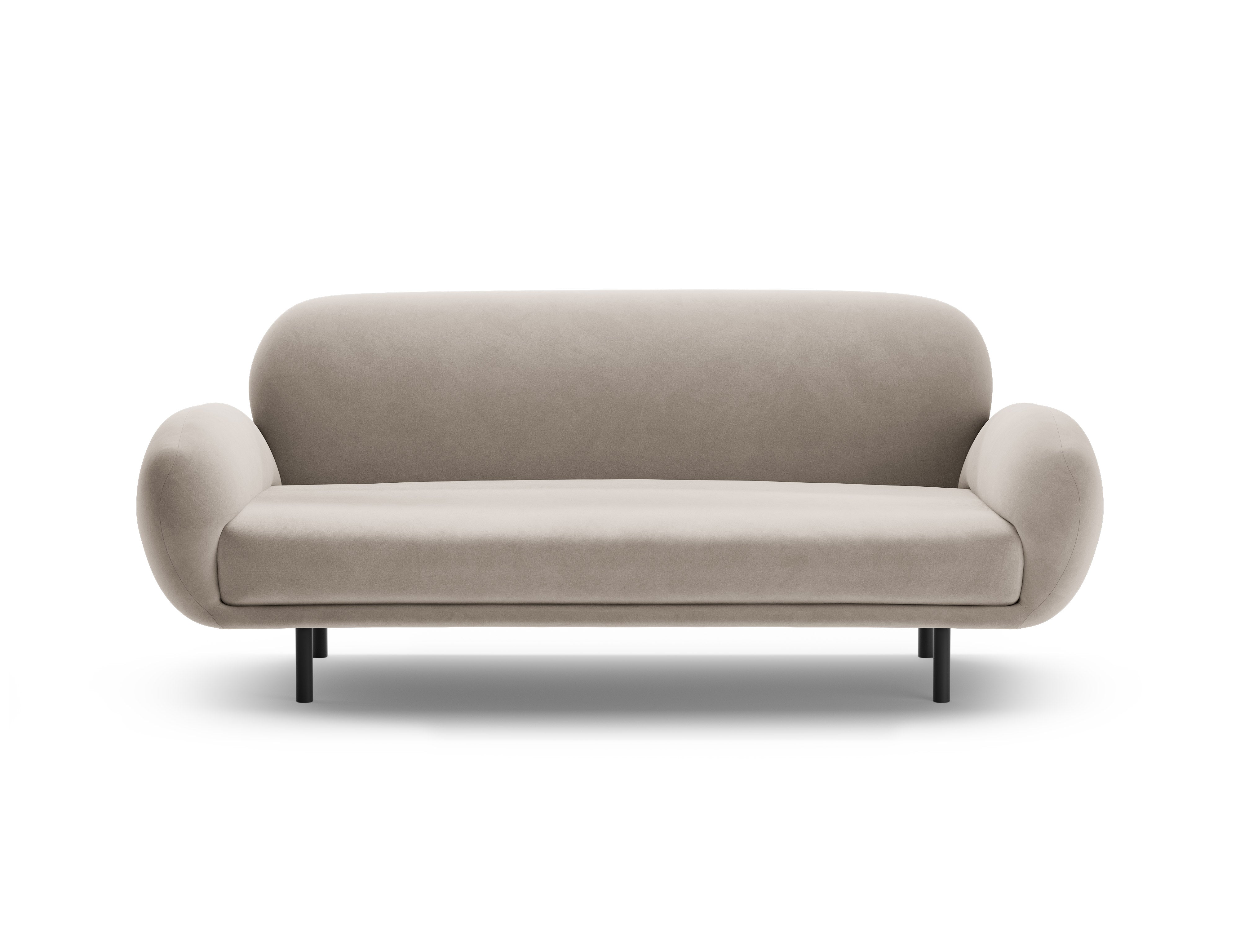 Sofa sametová 2,5-místná POPPY světle béžová