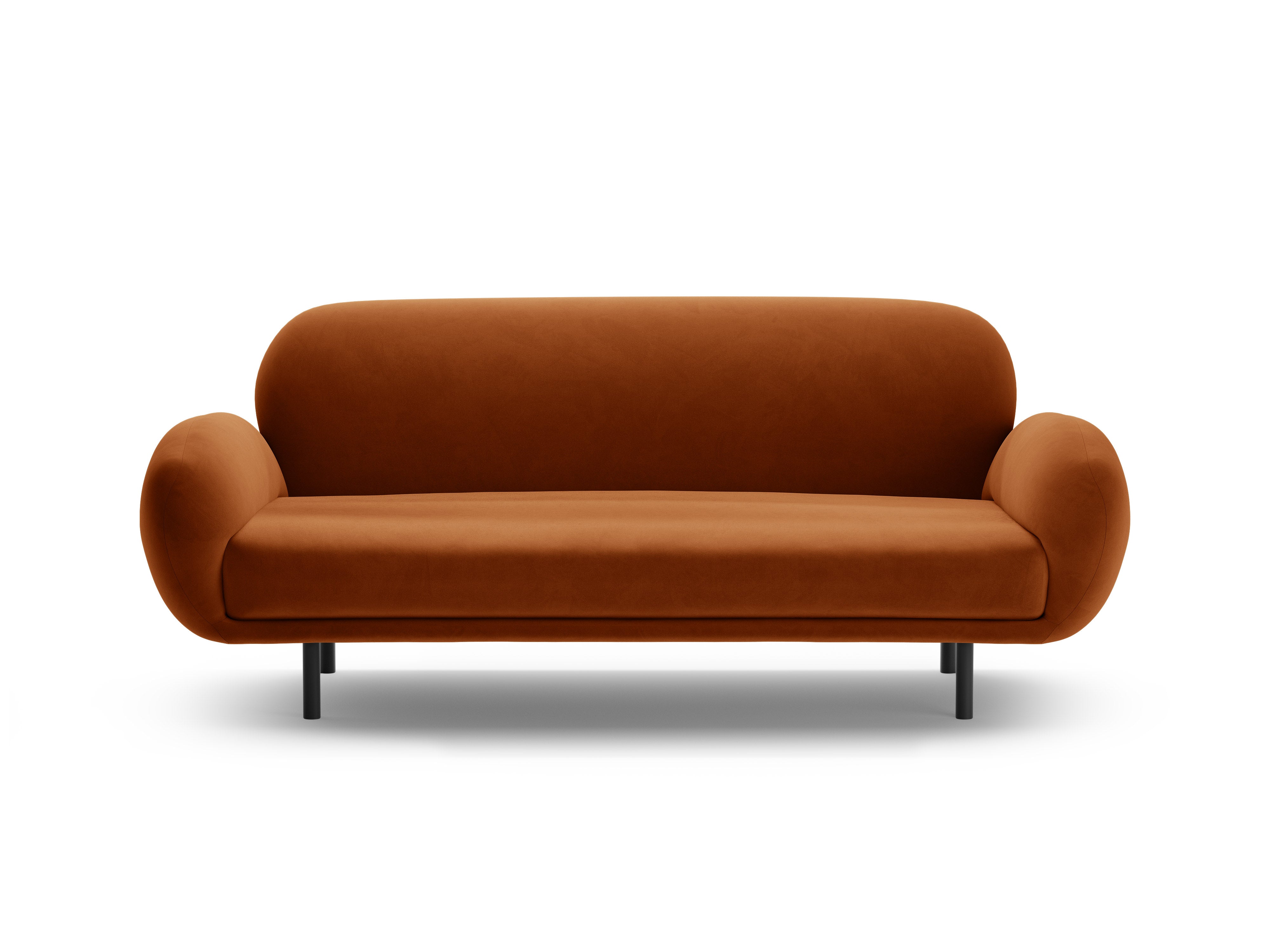 Sofa sametová 2,5-místná POPPY terakota