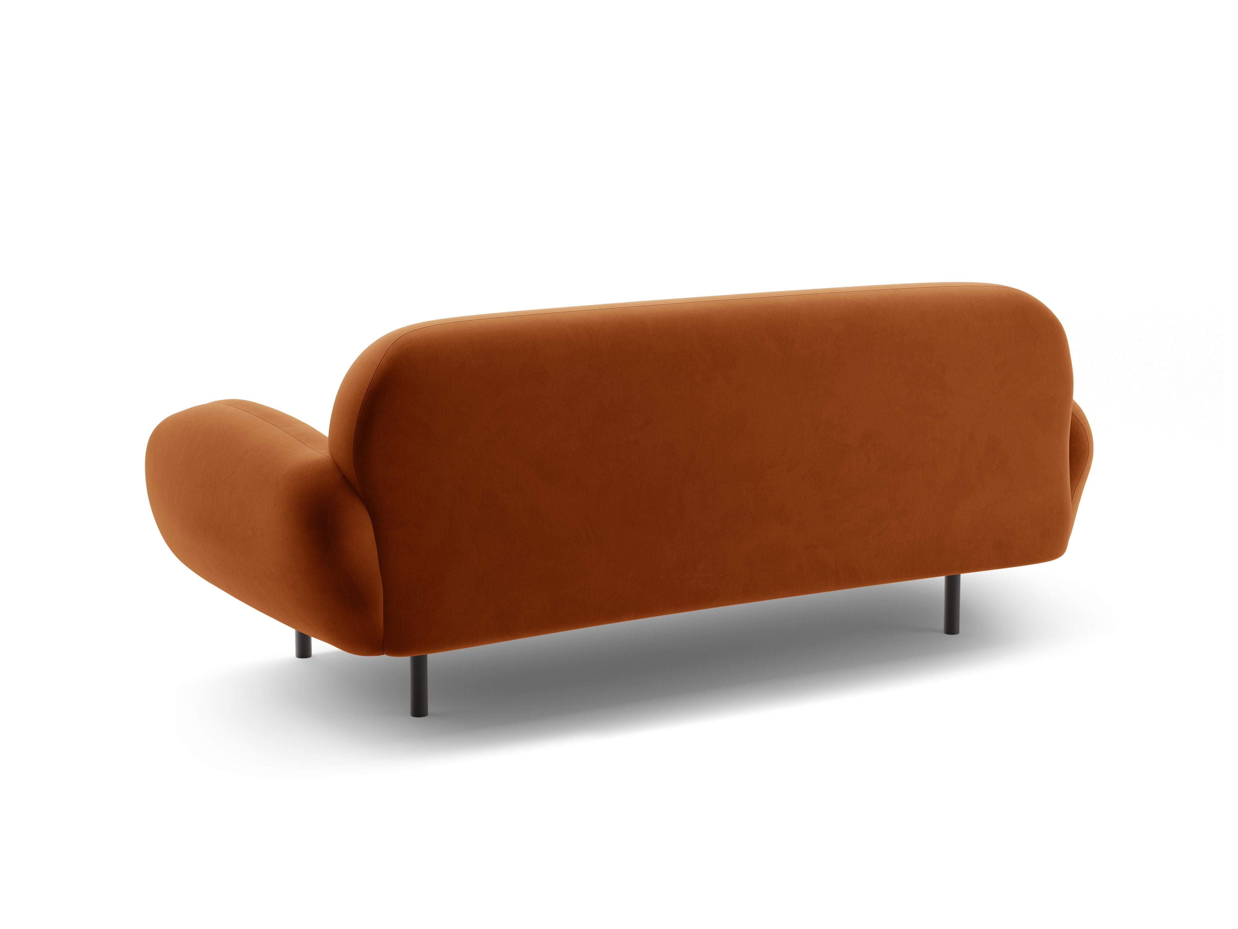 Sofa sametová 2,5-místná POPPY terakota