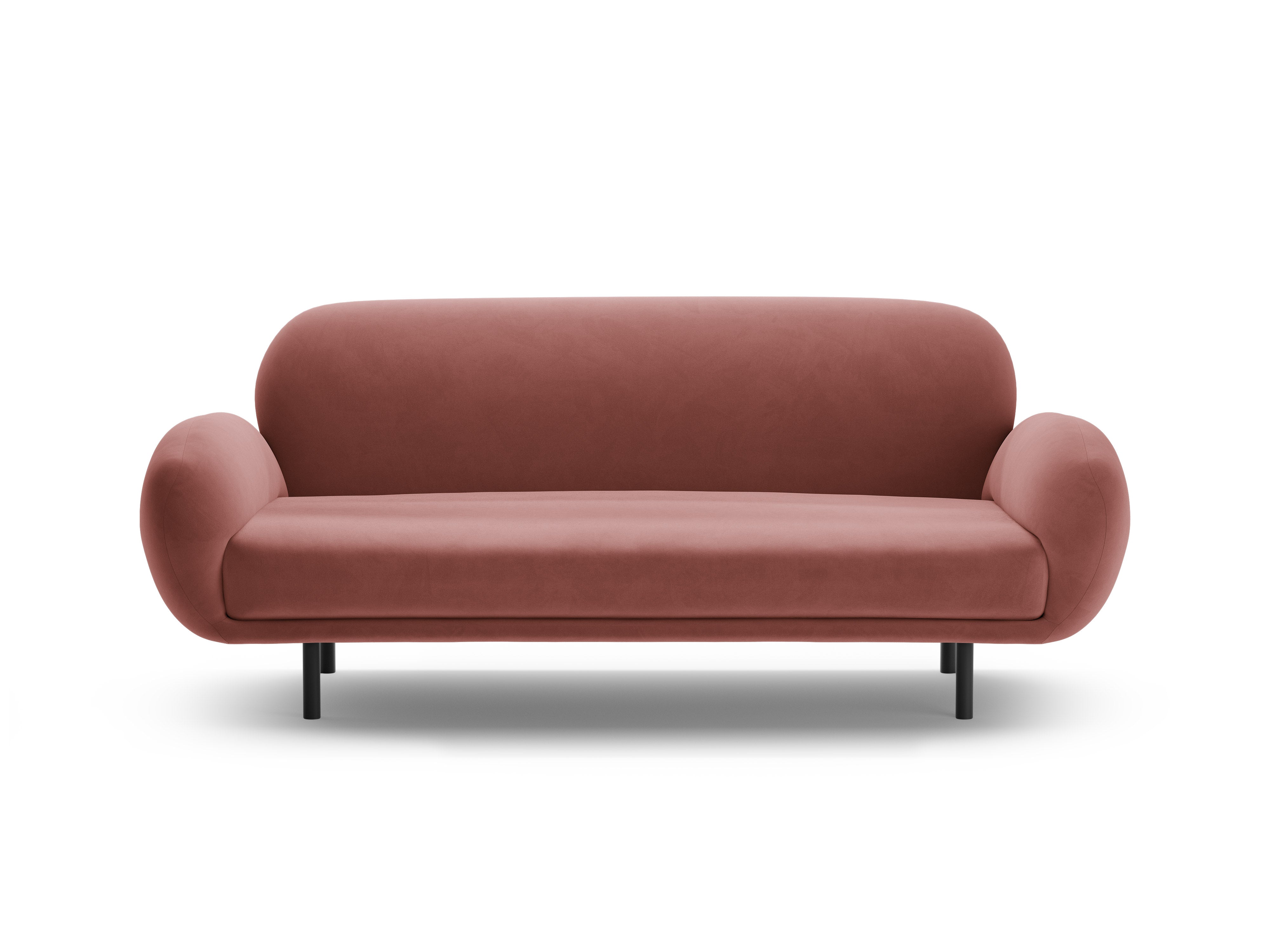 Sofa aksamitna 2,5-osobowa POPPY brudny róż – Micadoni