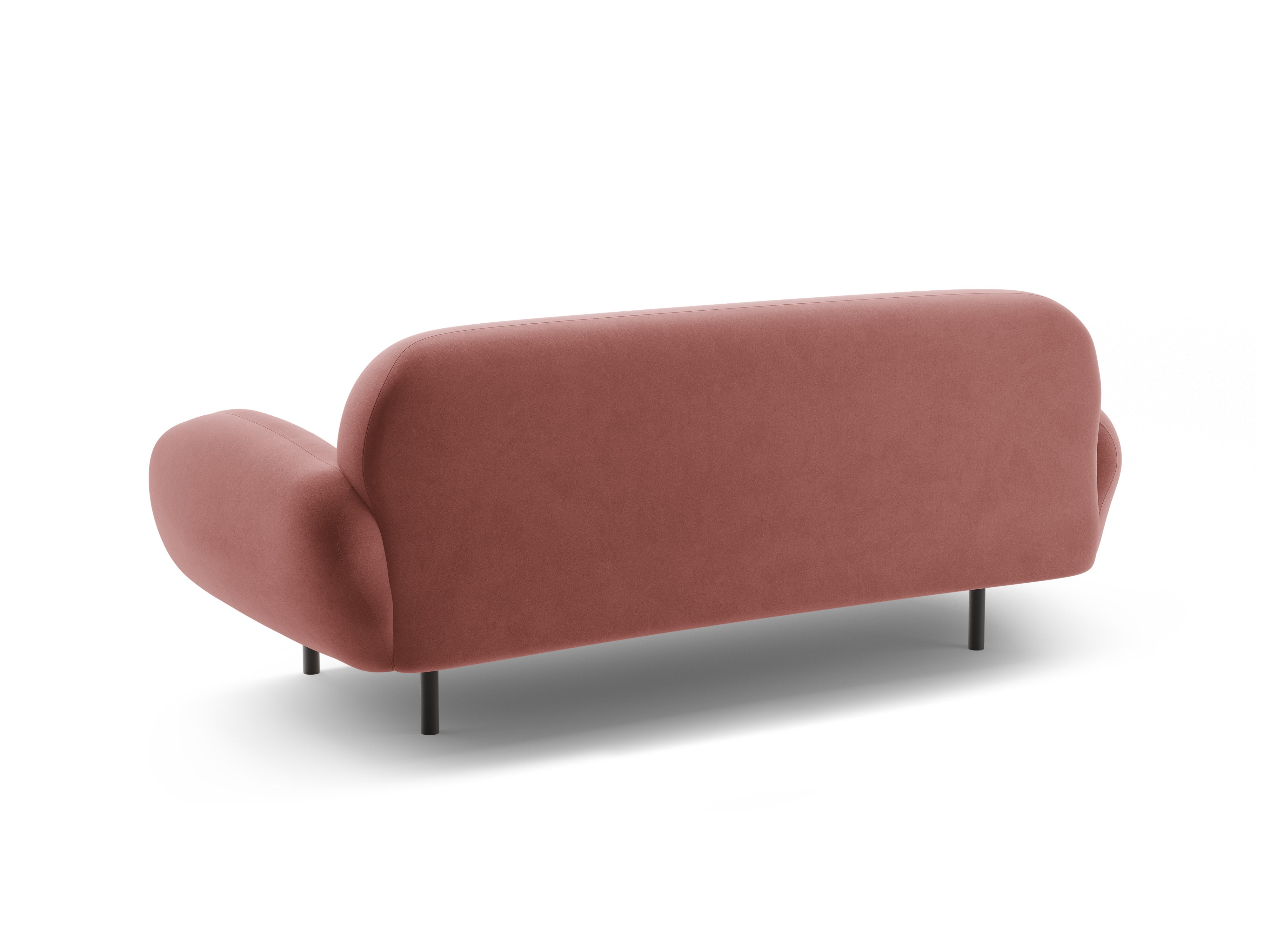 Sofa aksamitna 2,5-osobowa POPPY brudny róż – Micadoni
