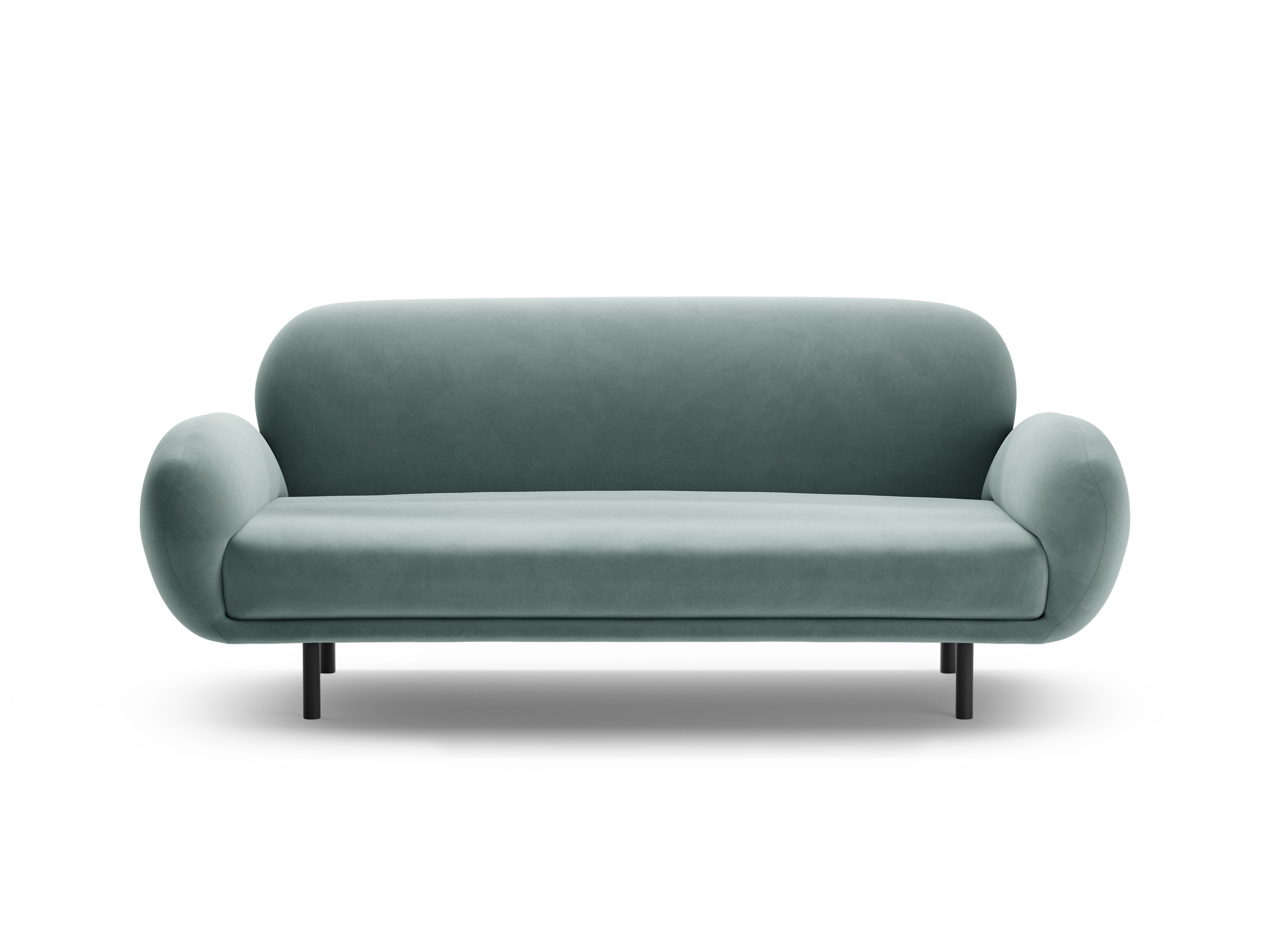 Sofa sametová 2,5-místná POPPY světle modrá