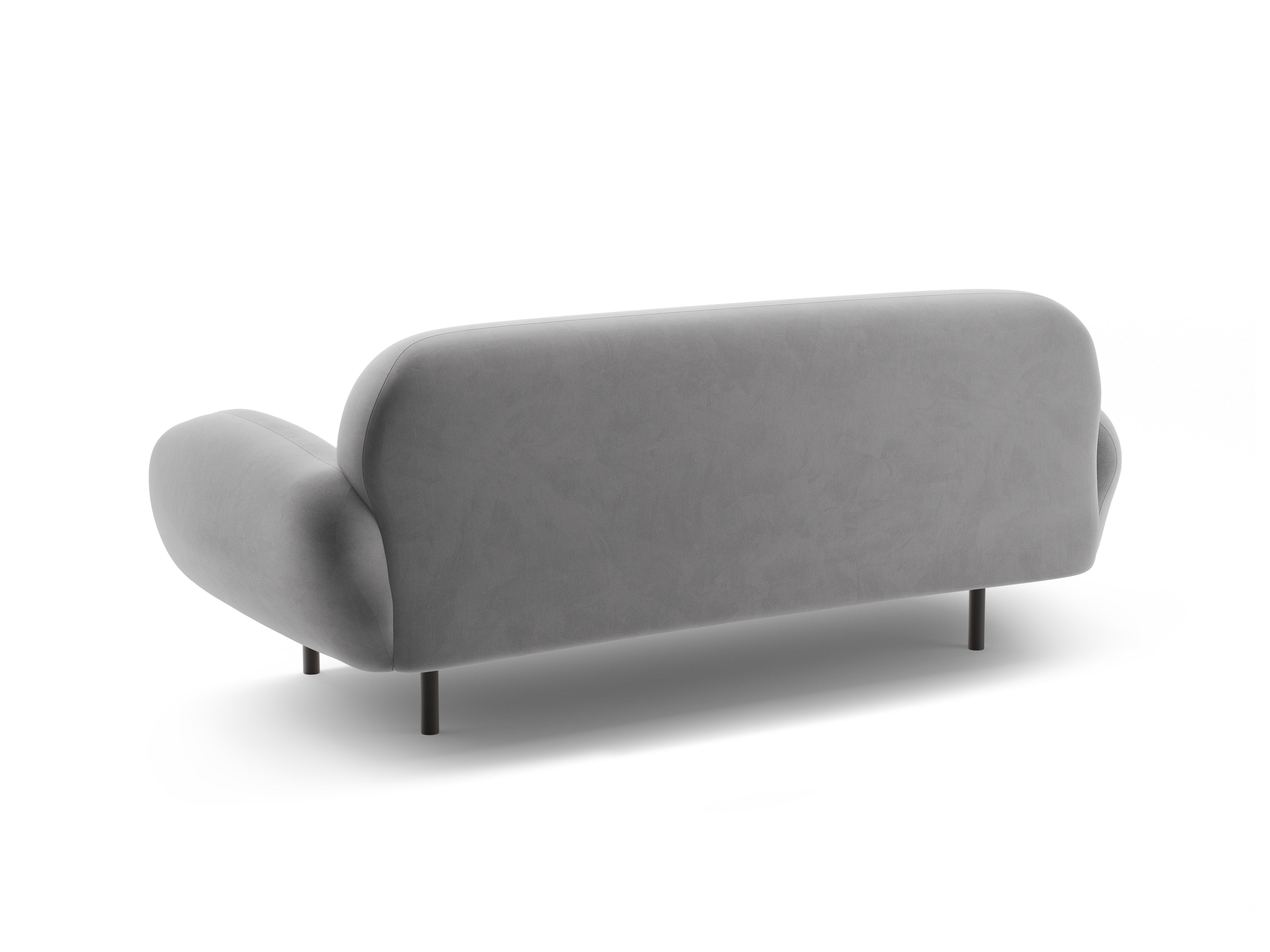 Sofa sametová 2,5-místná POPPY světle šedá