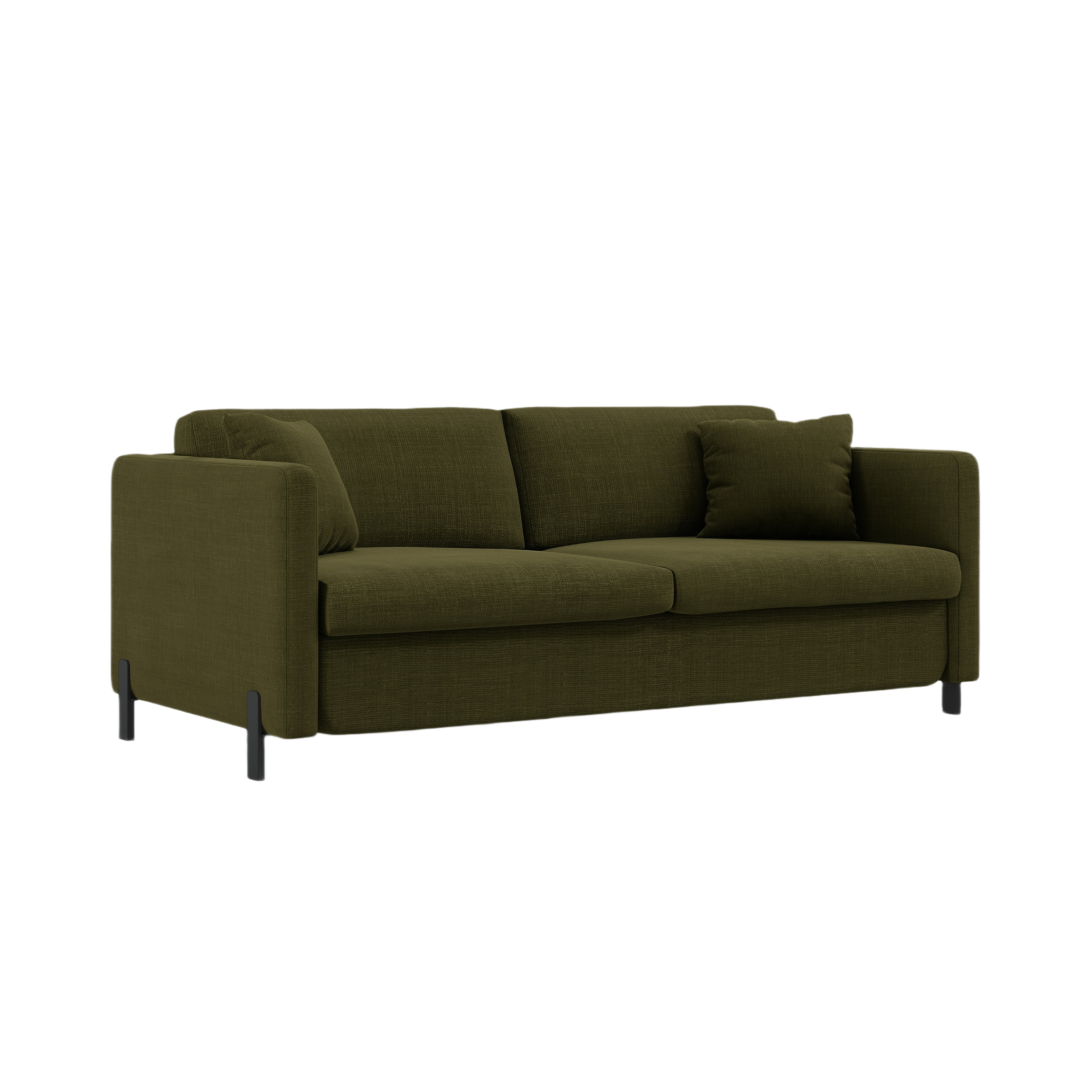 3-seater sofa with sleeping function GLORIA green chenille