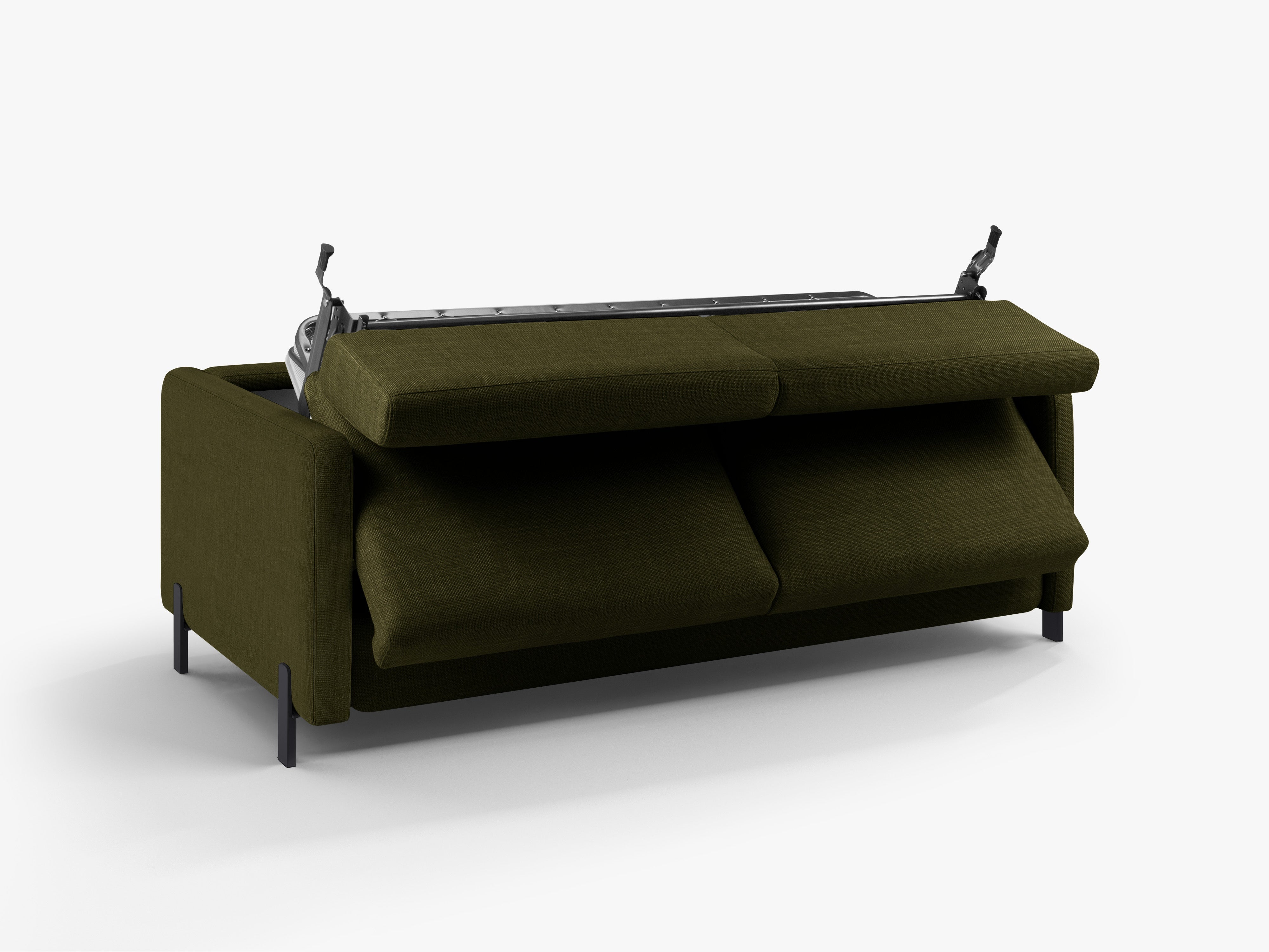 3-seater sofa with sleeping function GLORIA green chenille