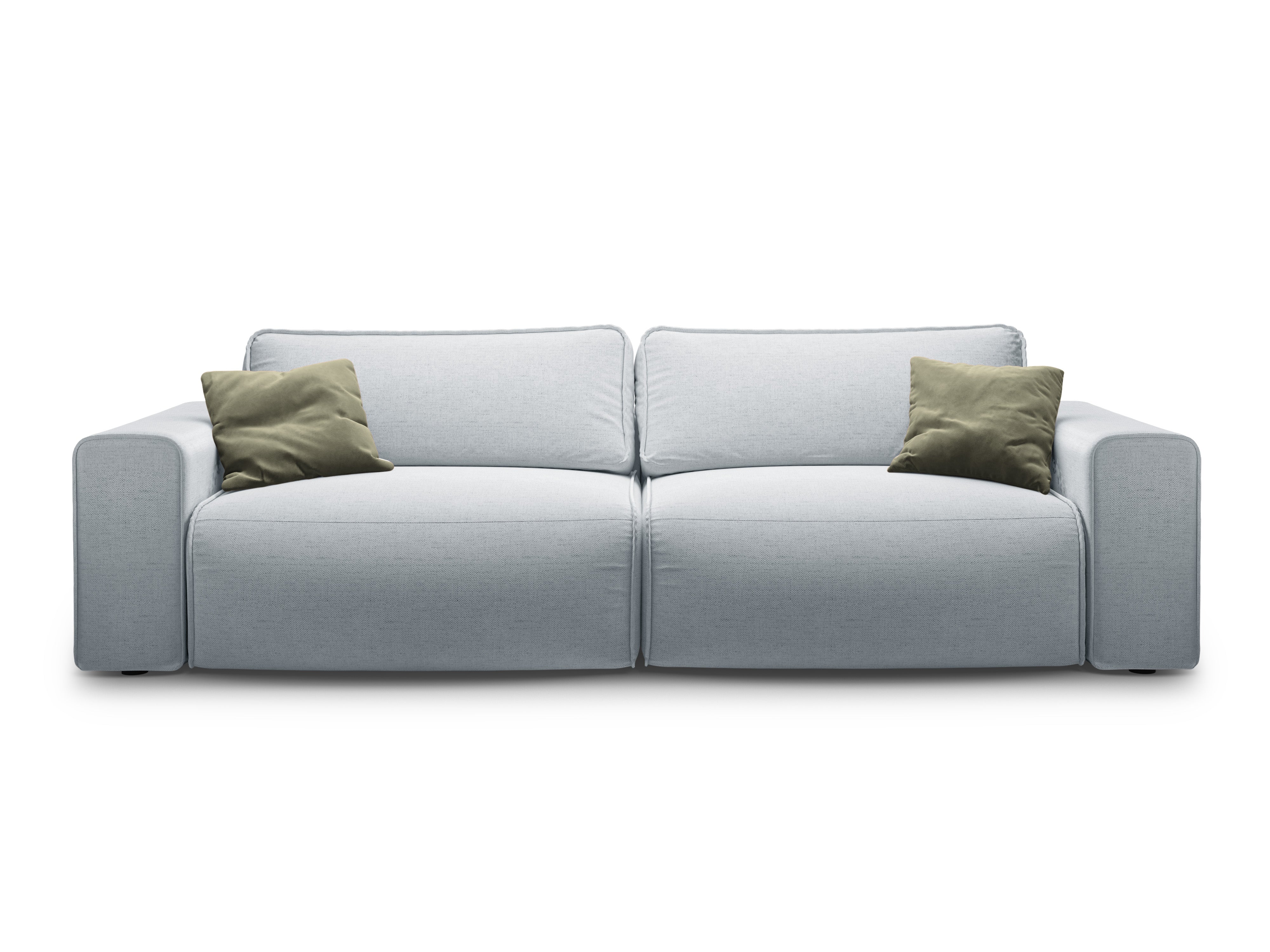 Sofa pro 3 osoby s funkcí spaní VICTOR světle šedý šenil
