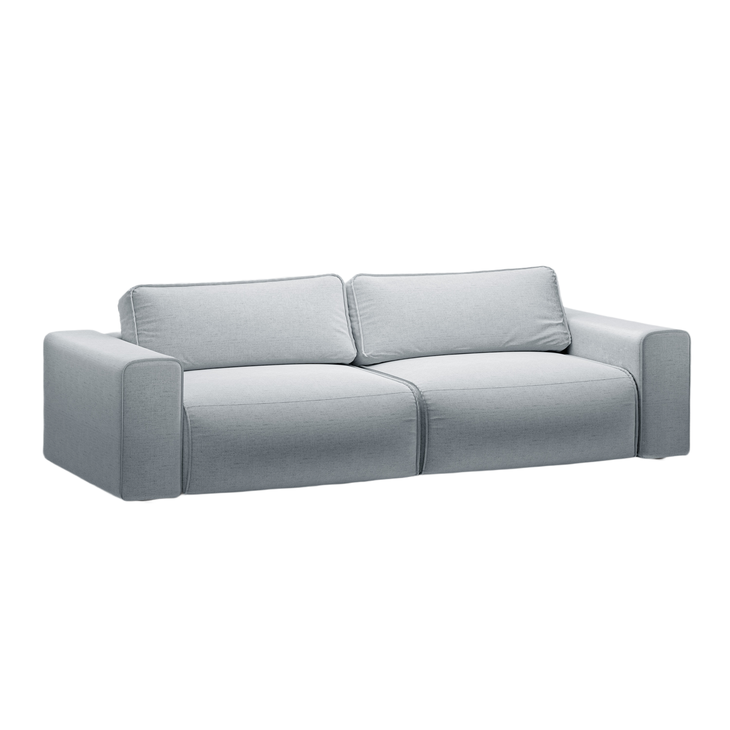 Sofa pro 3 osoby s funkcí spaní VICTOR světle šedý šenil