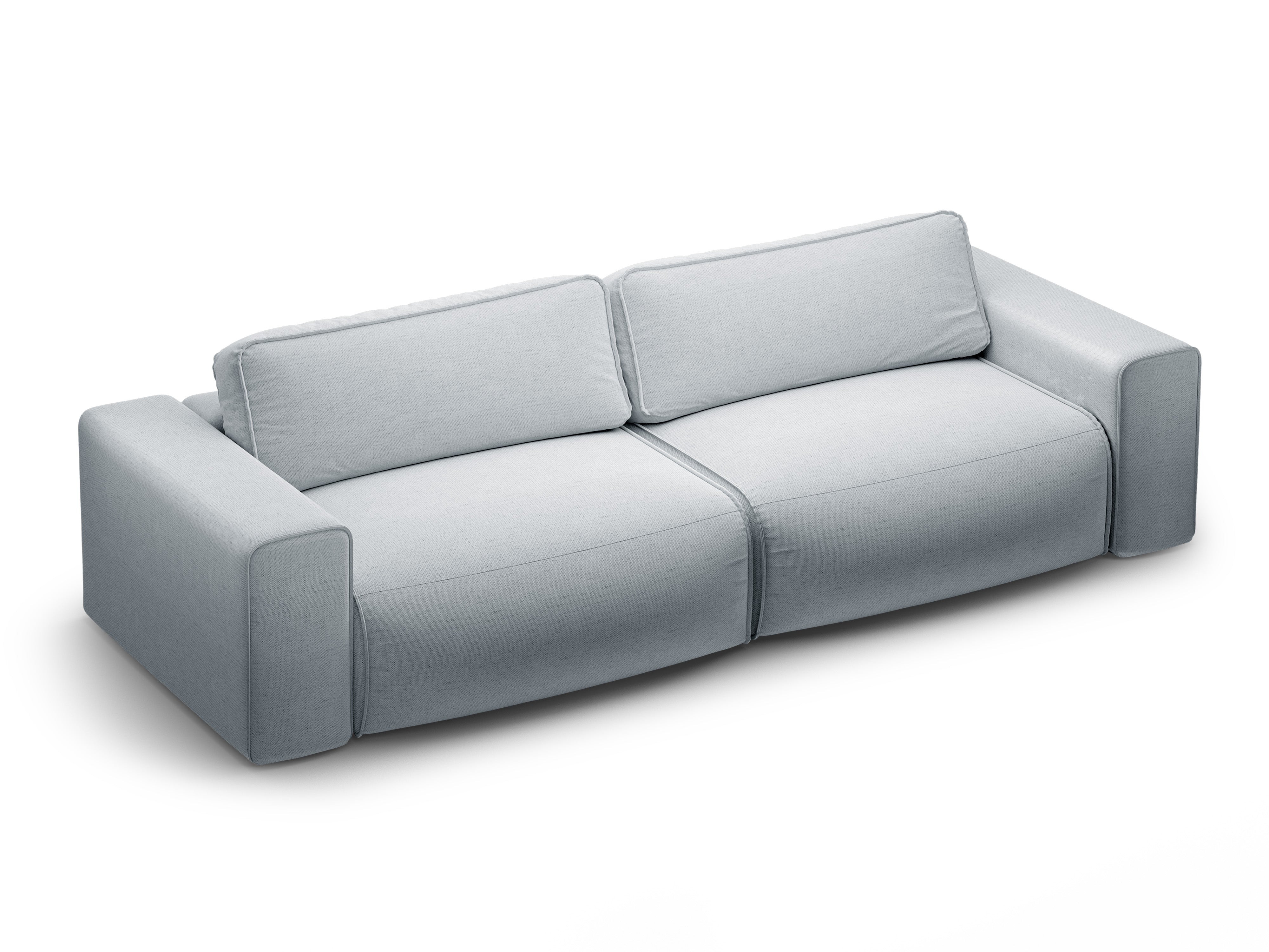 Sofa pro 3 osoby s funkcí spaní VICTOR světle šedý šenil