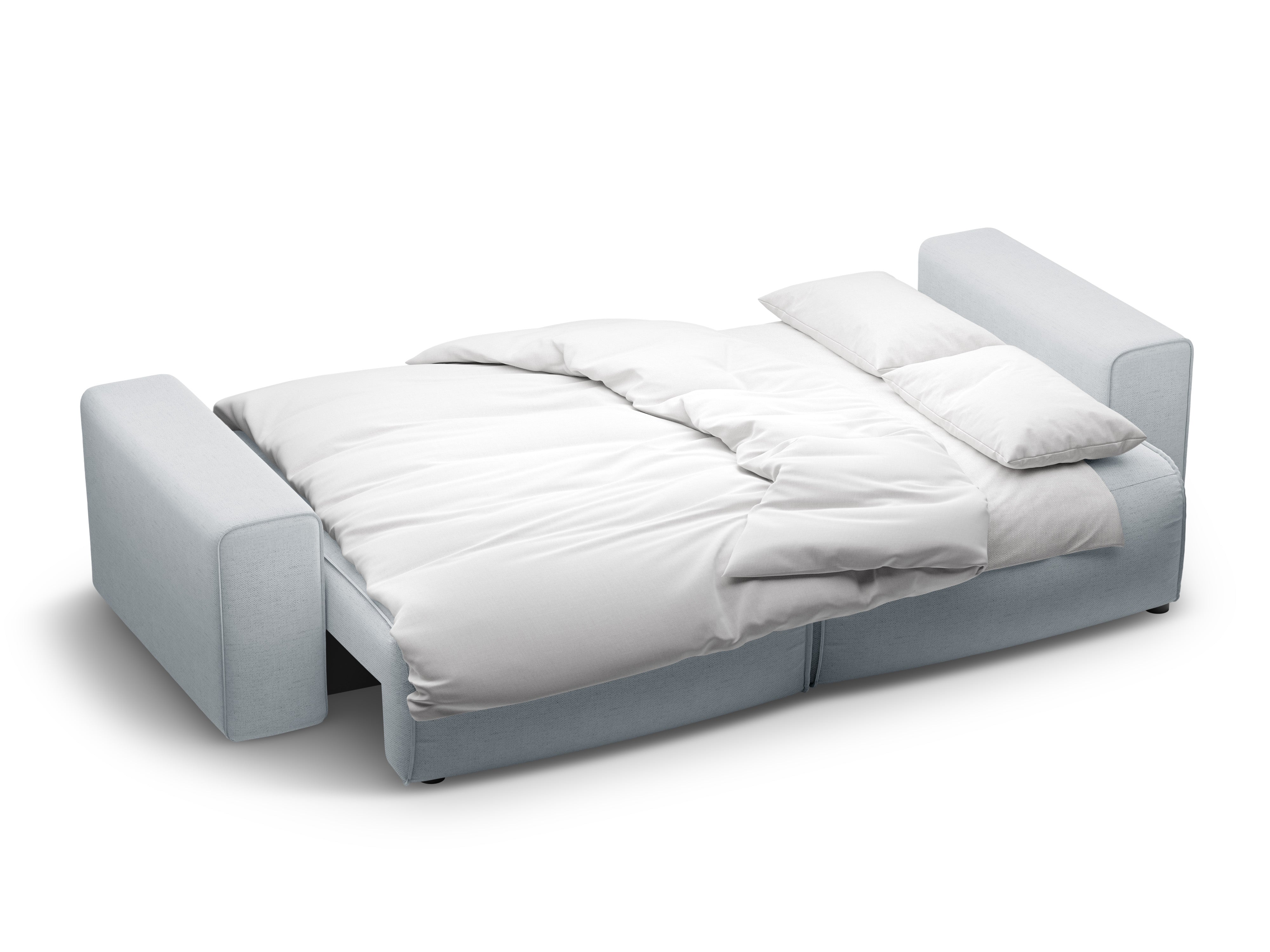 Sofa pro 3 osoby s funkcí spaní VICTOR světle šedý šenil