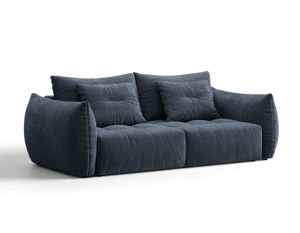 Sofa 3-osobowa z funkcją spania BLOOM granatowy – ujęcie 2
