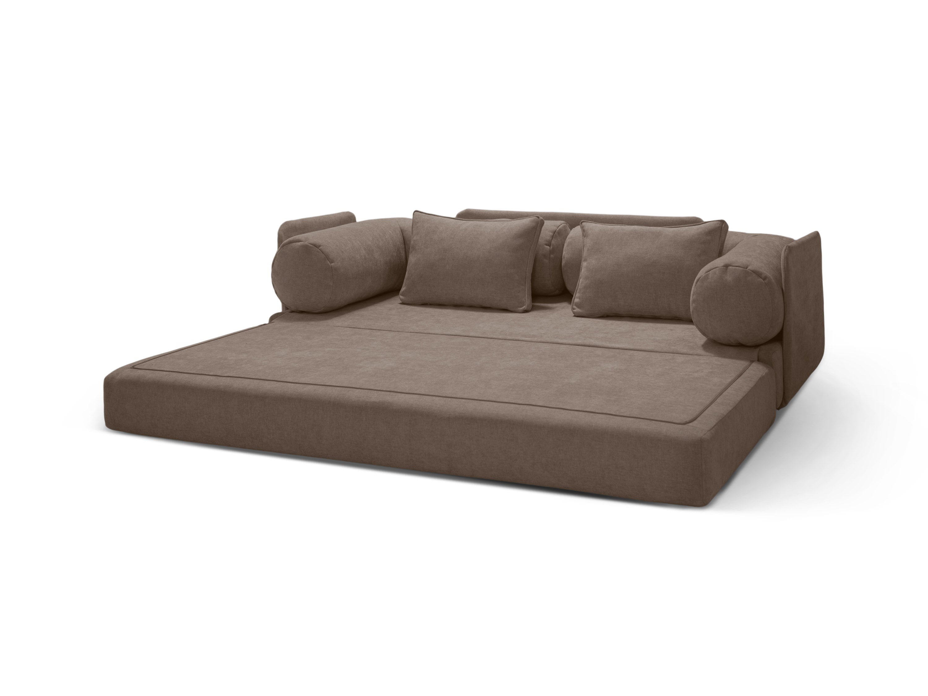 3-Seater Sofa with Sleeping Function DREAMY Cappuccino