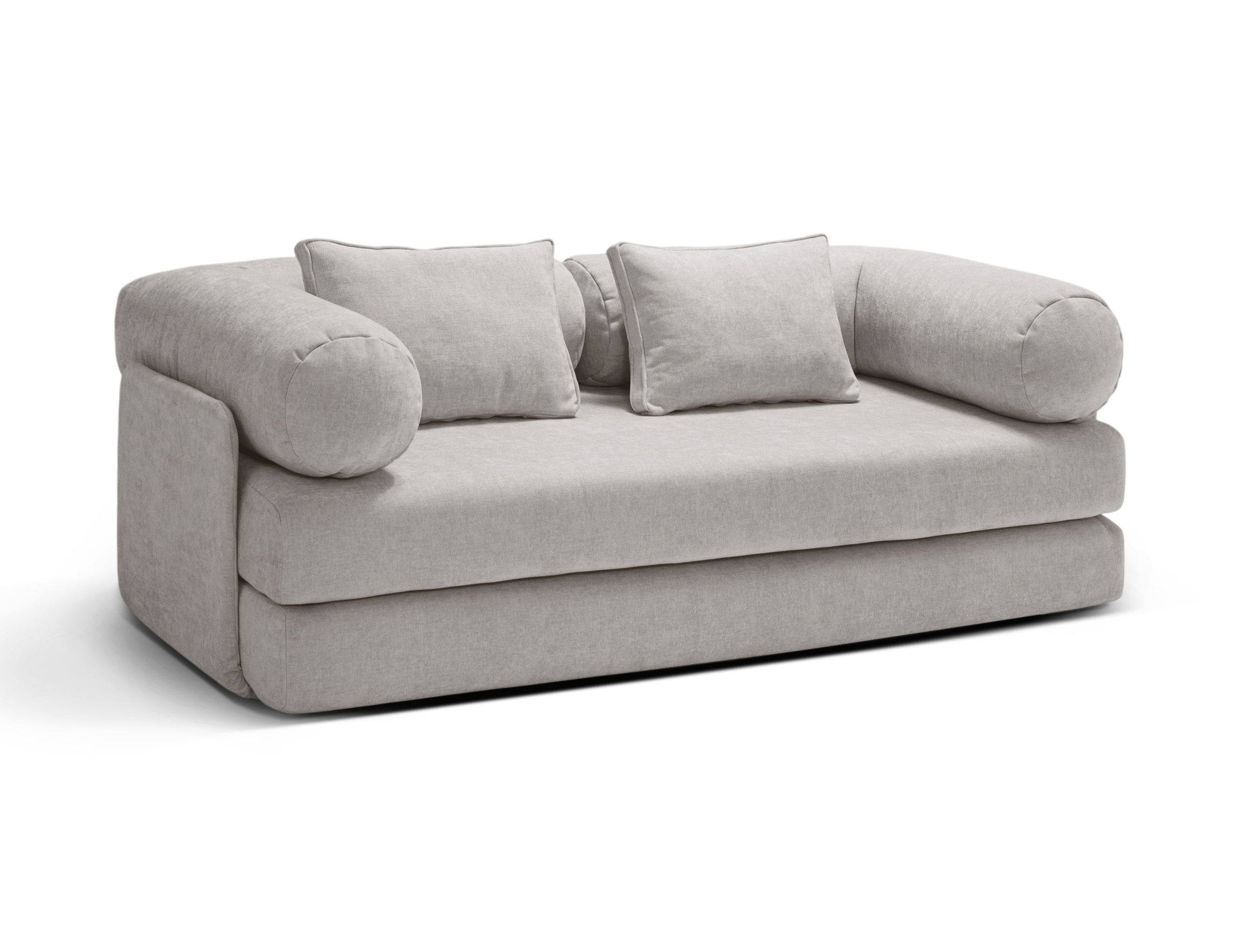 3-Seater Sofa with Sleeping Function DREAMY Light Grey