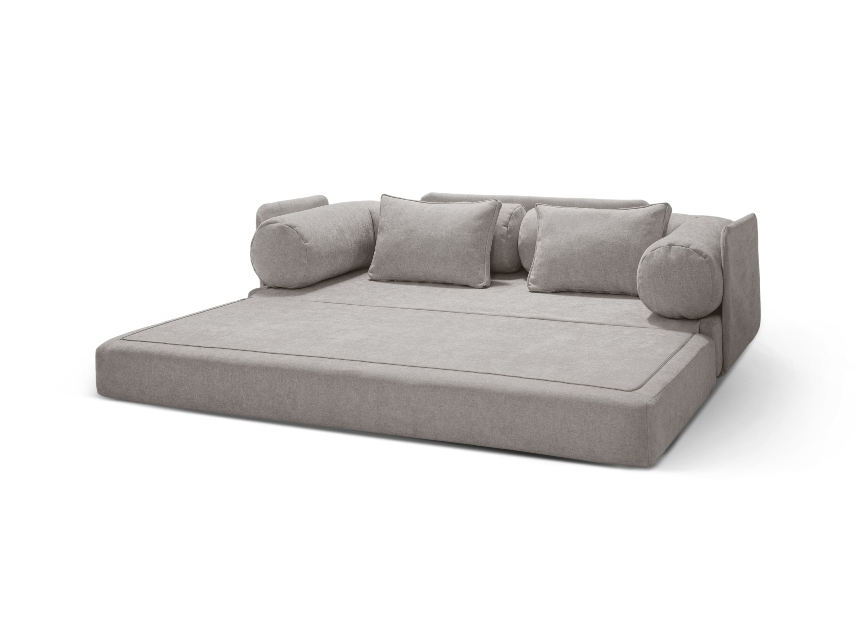 3-Seater Sofa with Sleeping Function DREAMY Light Grey