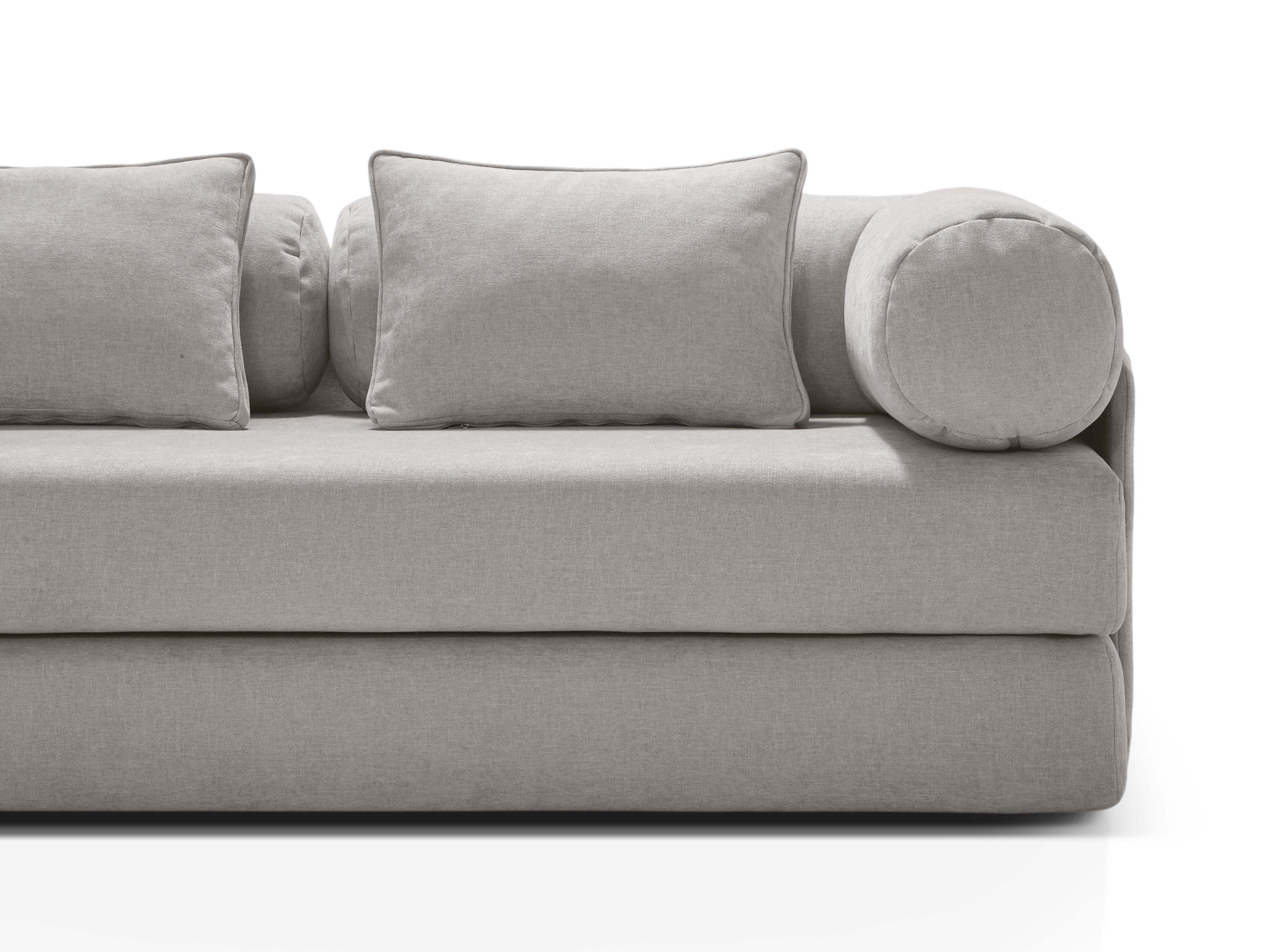 3-Seater Sofa with Sleeping Function DREAMY Light Grey