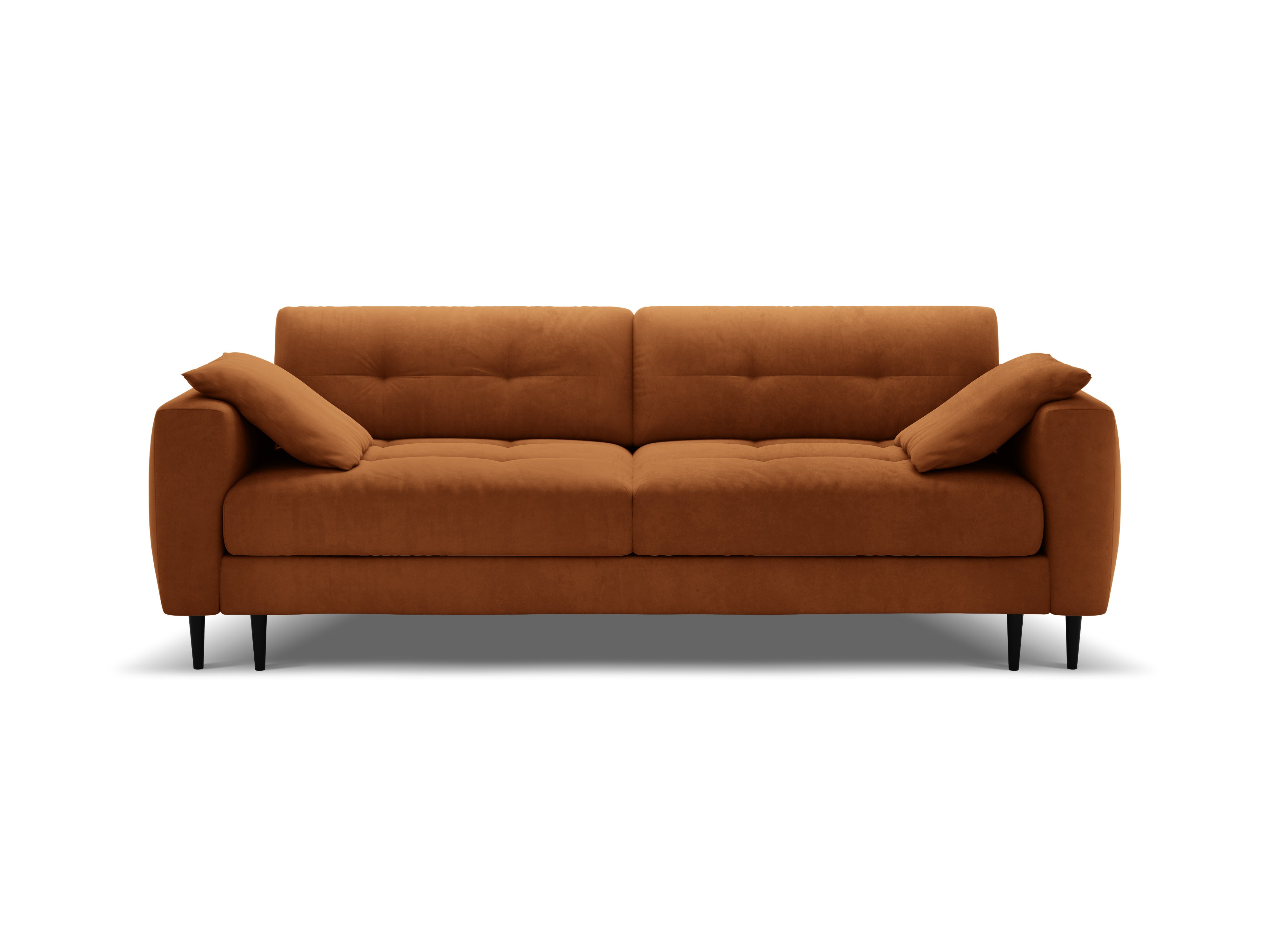 Sofa sametová 3-osobová s funkcí spaní BEMY terakota