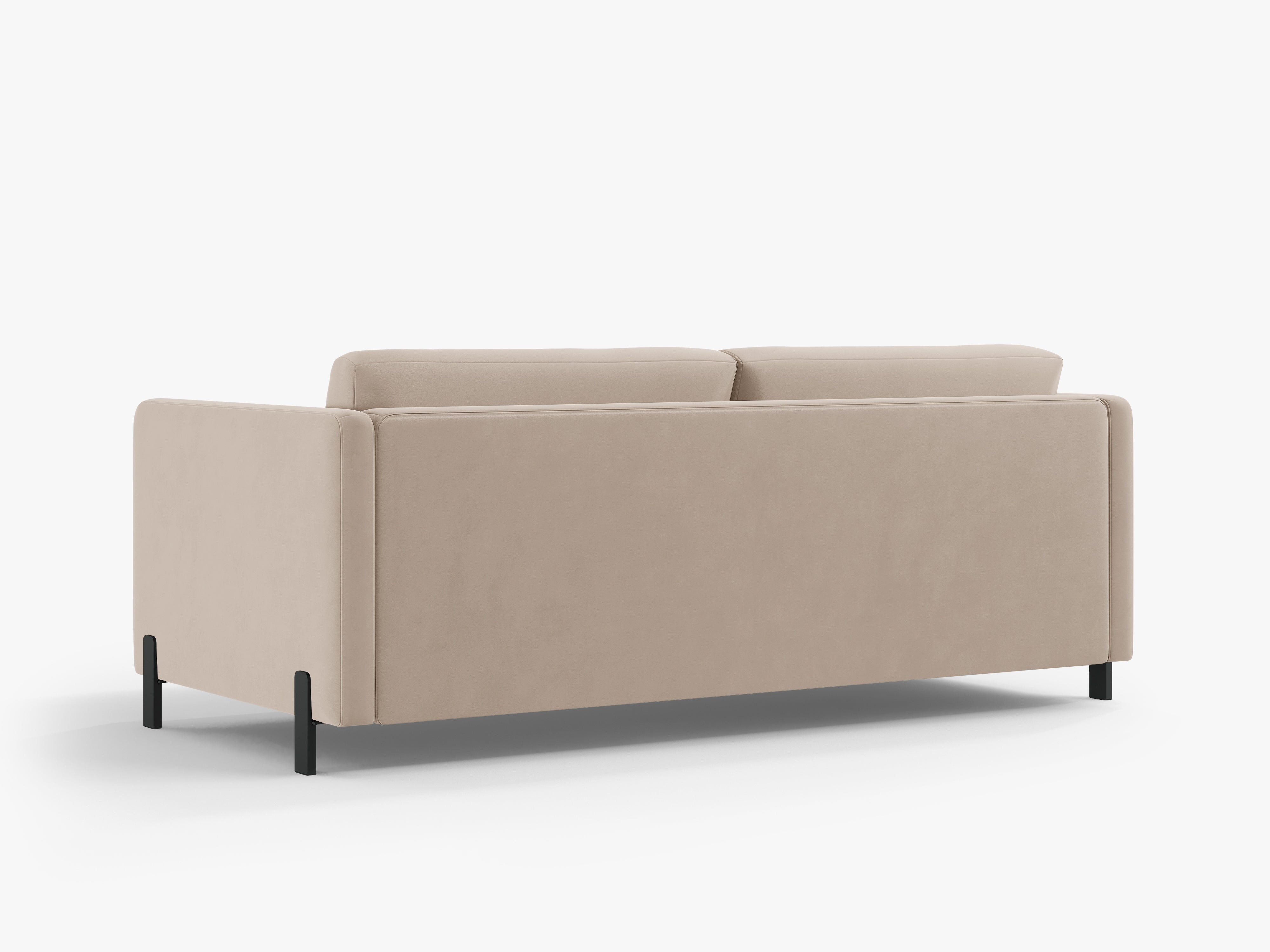 Sofa sametová 3-osobová s funkcí spaní GLORIA béžová