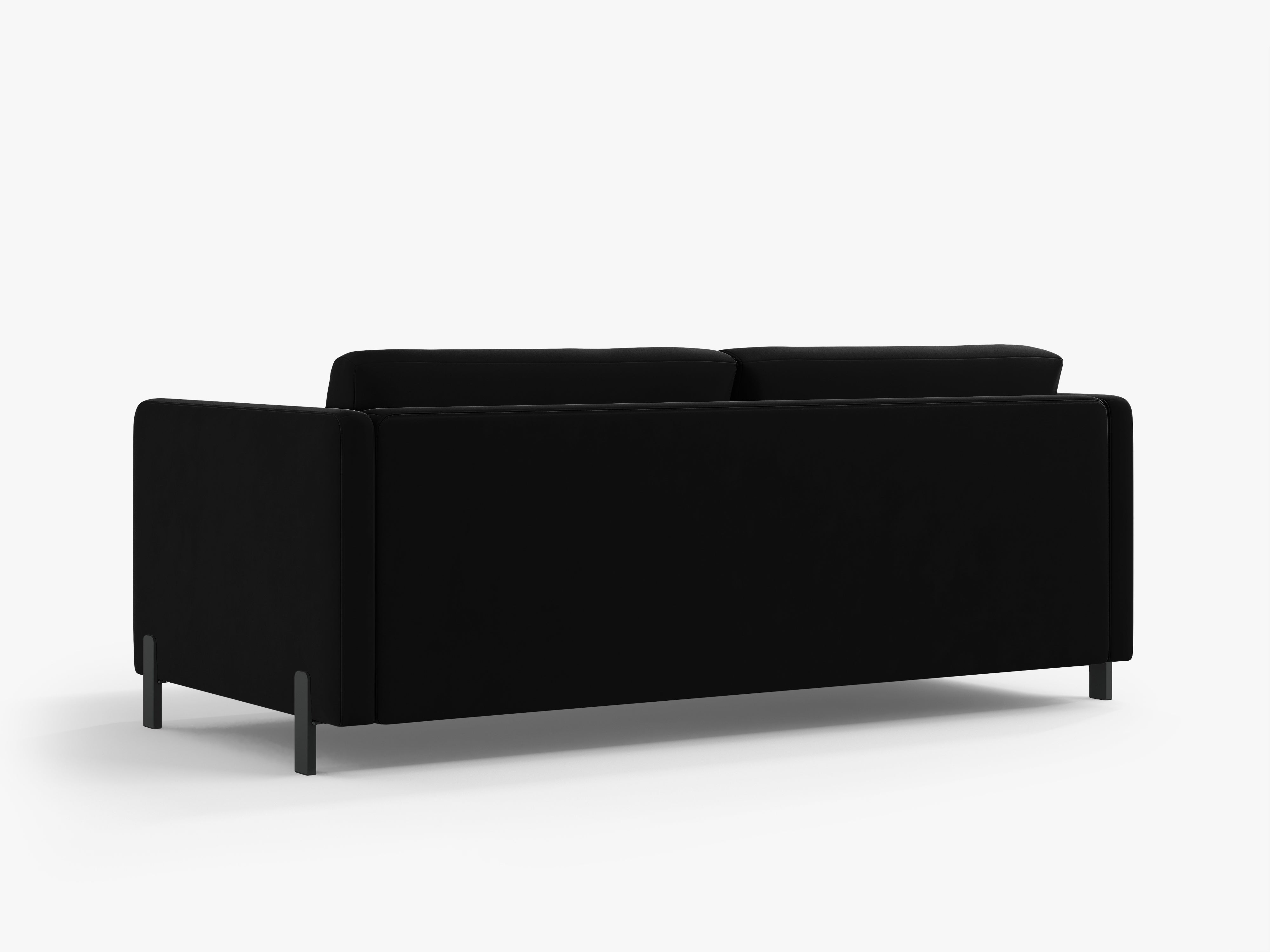 Sofa sametová 3-osobová s funkcí spaní GLORIA černá