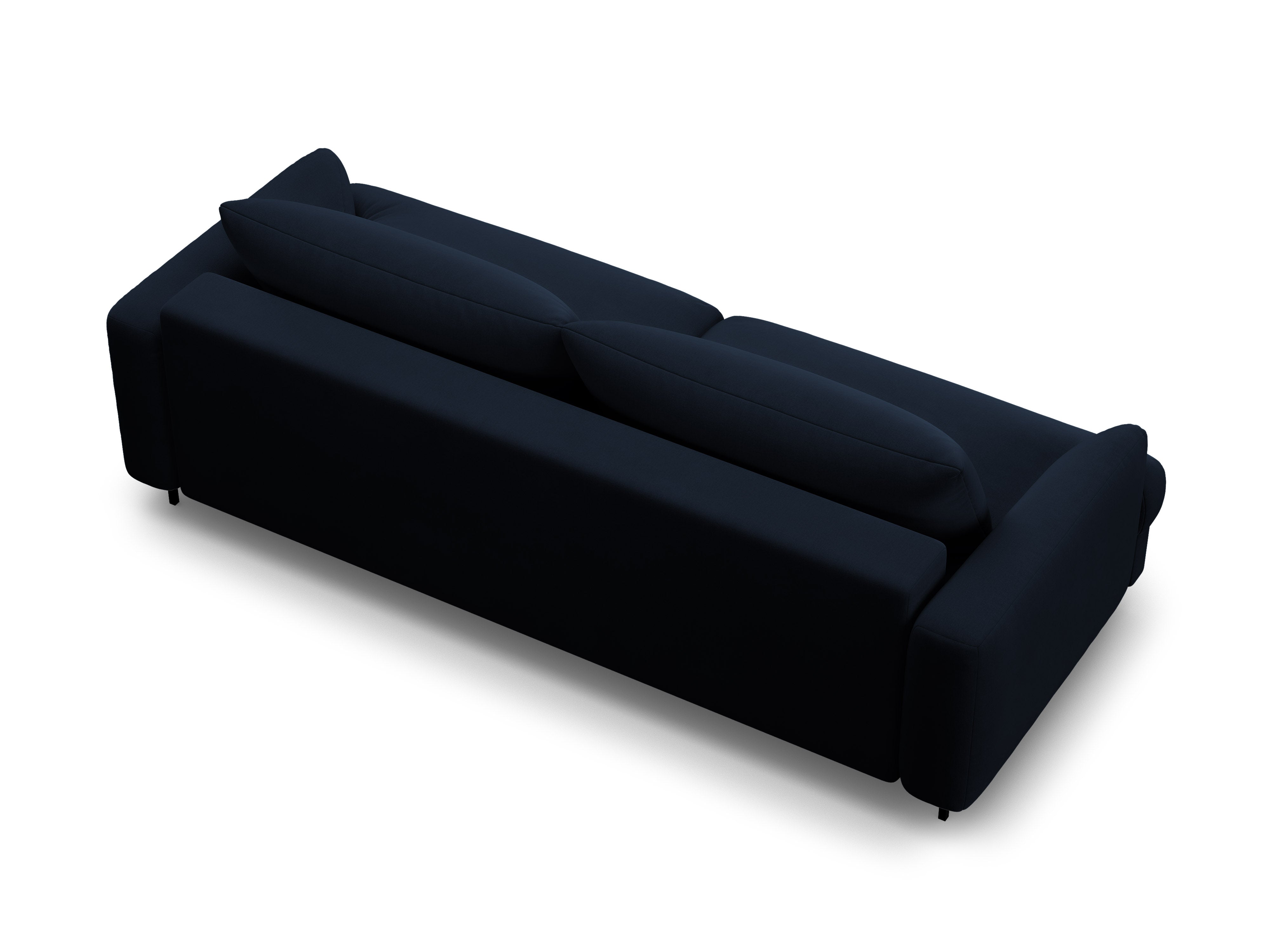 Velvet 3-Seater Sofa with Sleeping Function NAOMI Royal Blue
