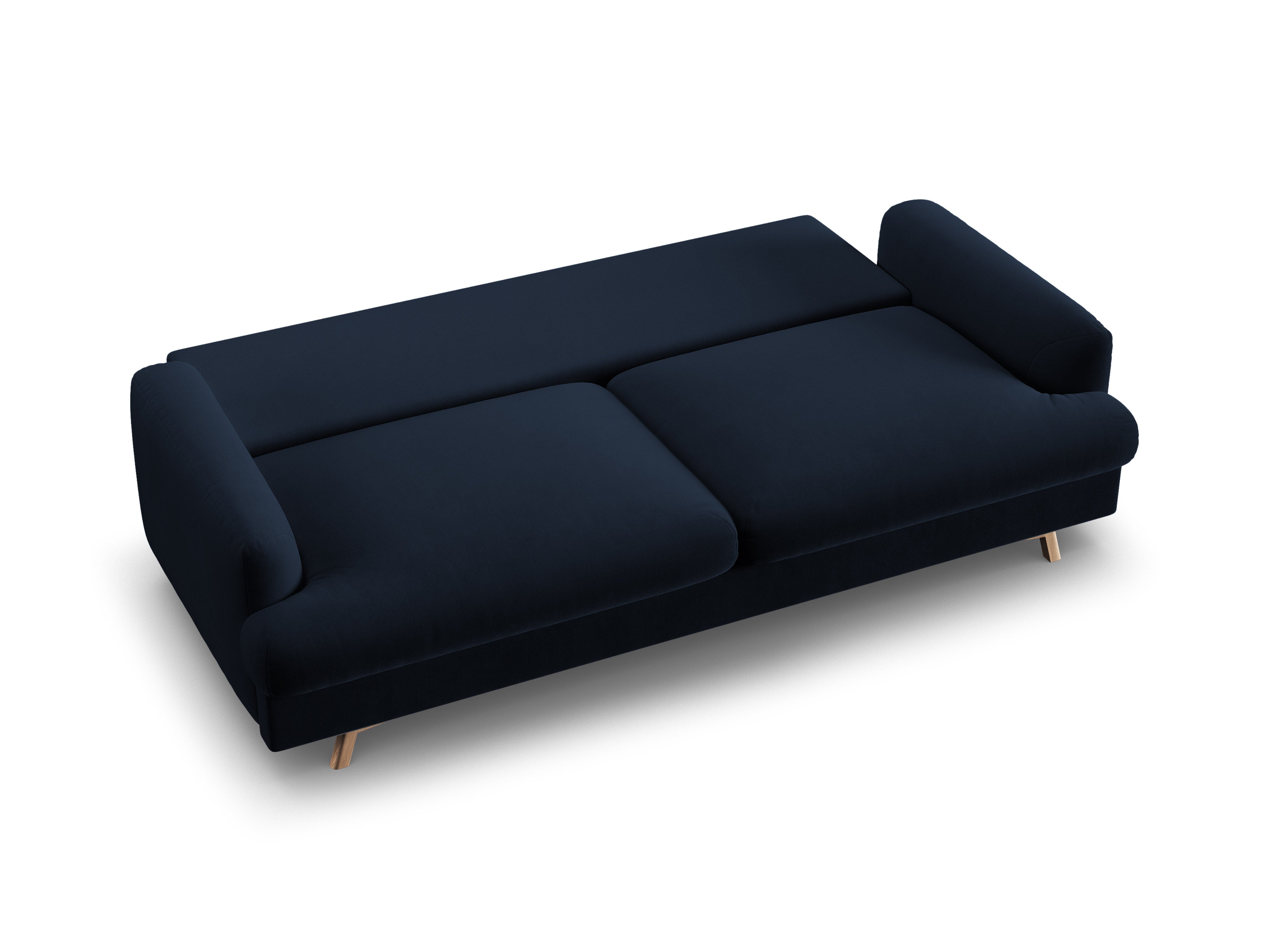 Velvet 3-Seater Sofa with Sleeping Function NAOMI Royal Blue