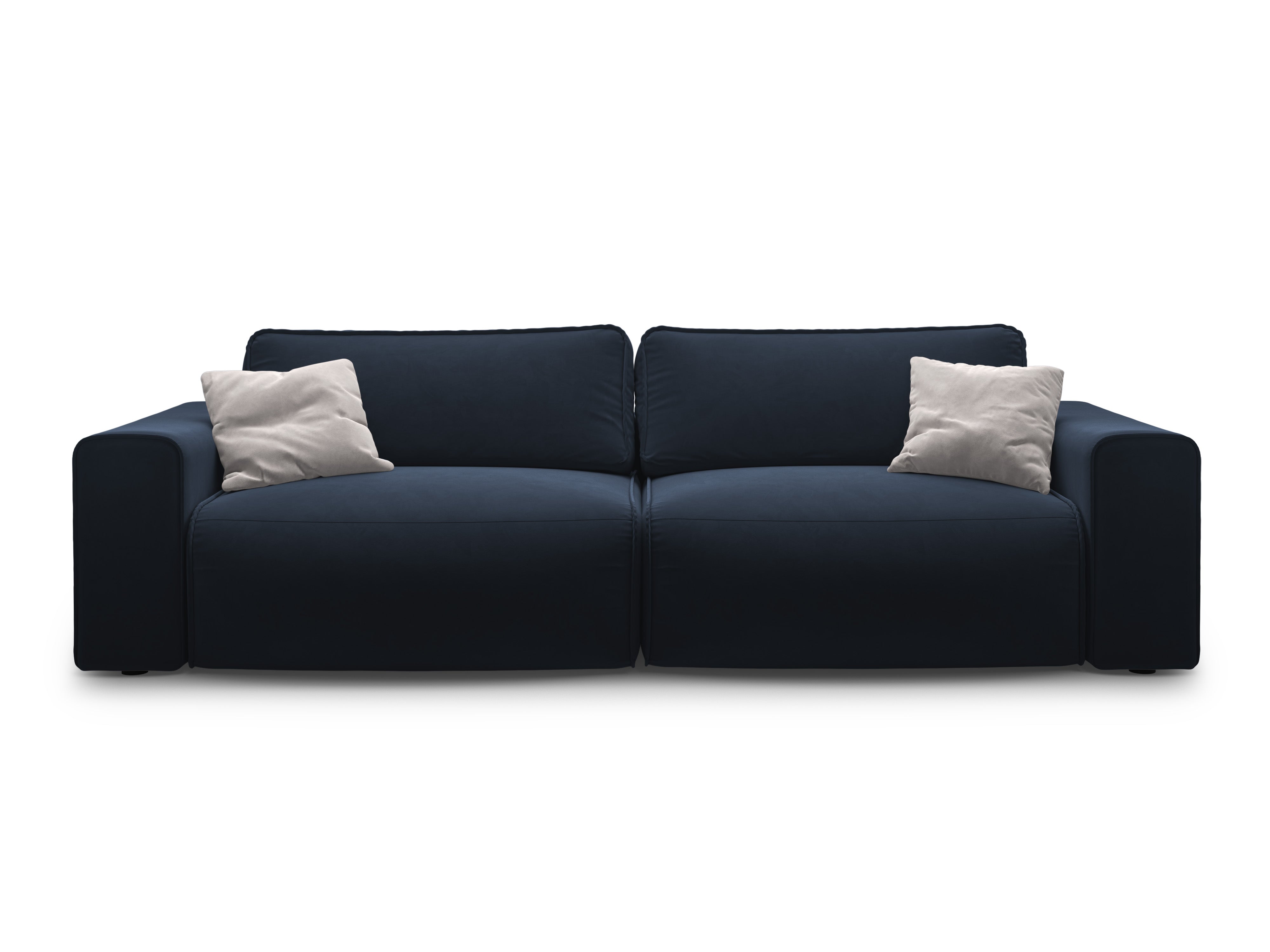 Sofa sametová 3-osobová s funkcí spaní VICTOR granátová