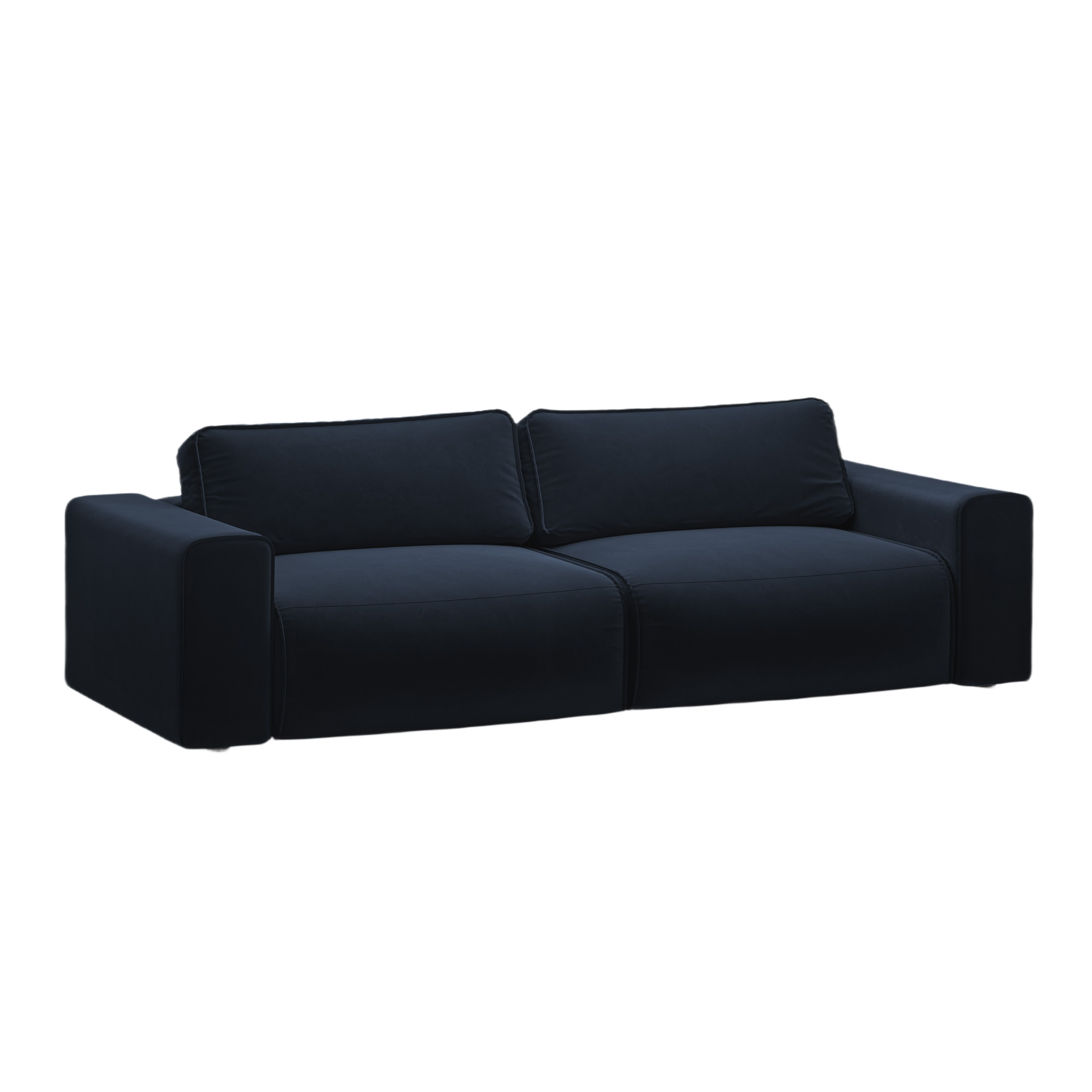 Sofa sametová 3-osobová s funkcí spaní VICTOR granátová