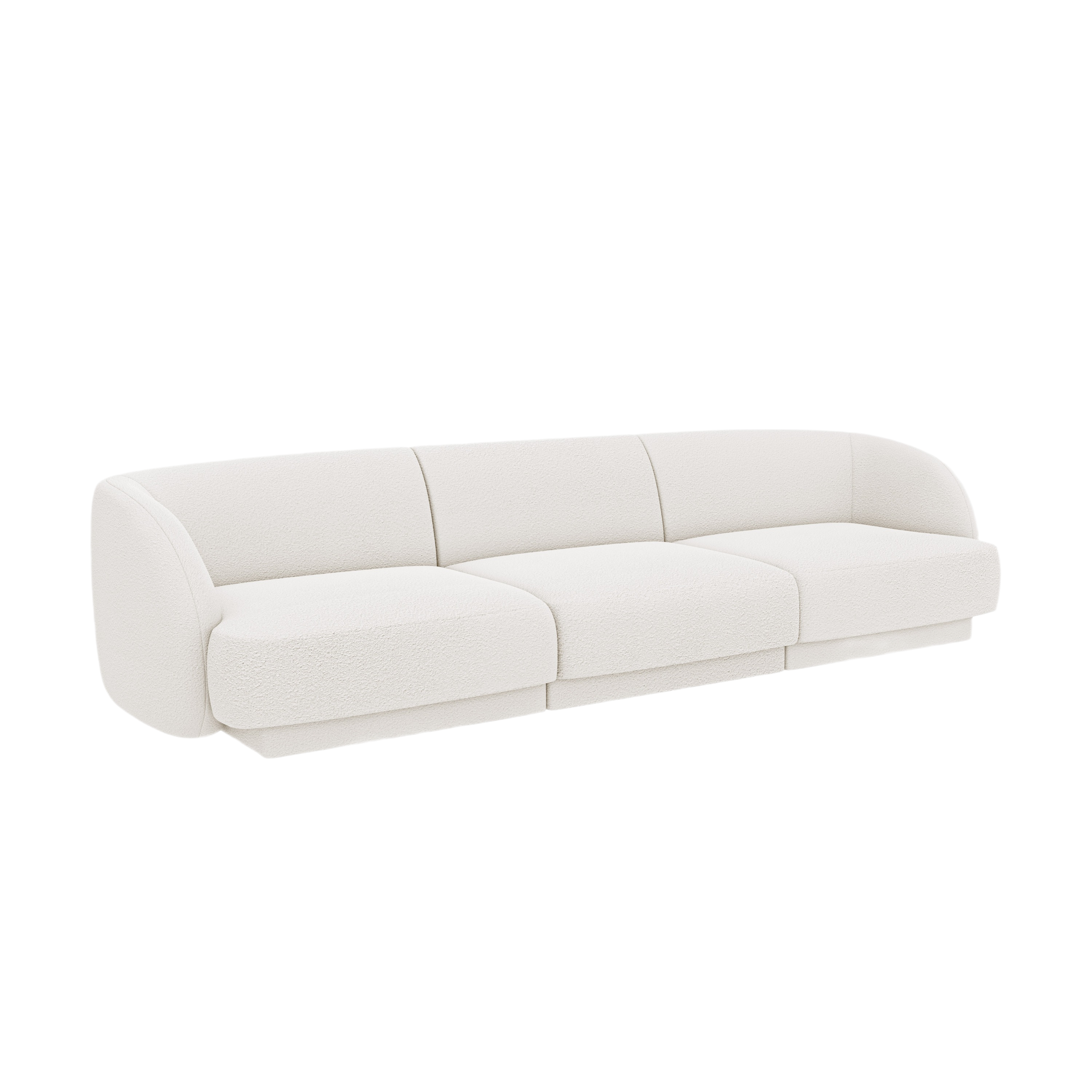 Sofa pro 3 osoby MILEY bílý boucle