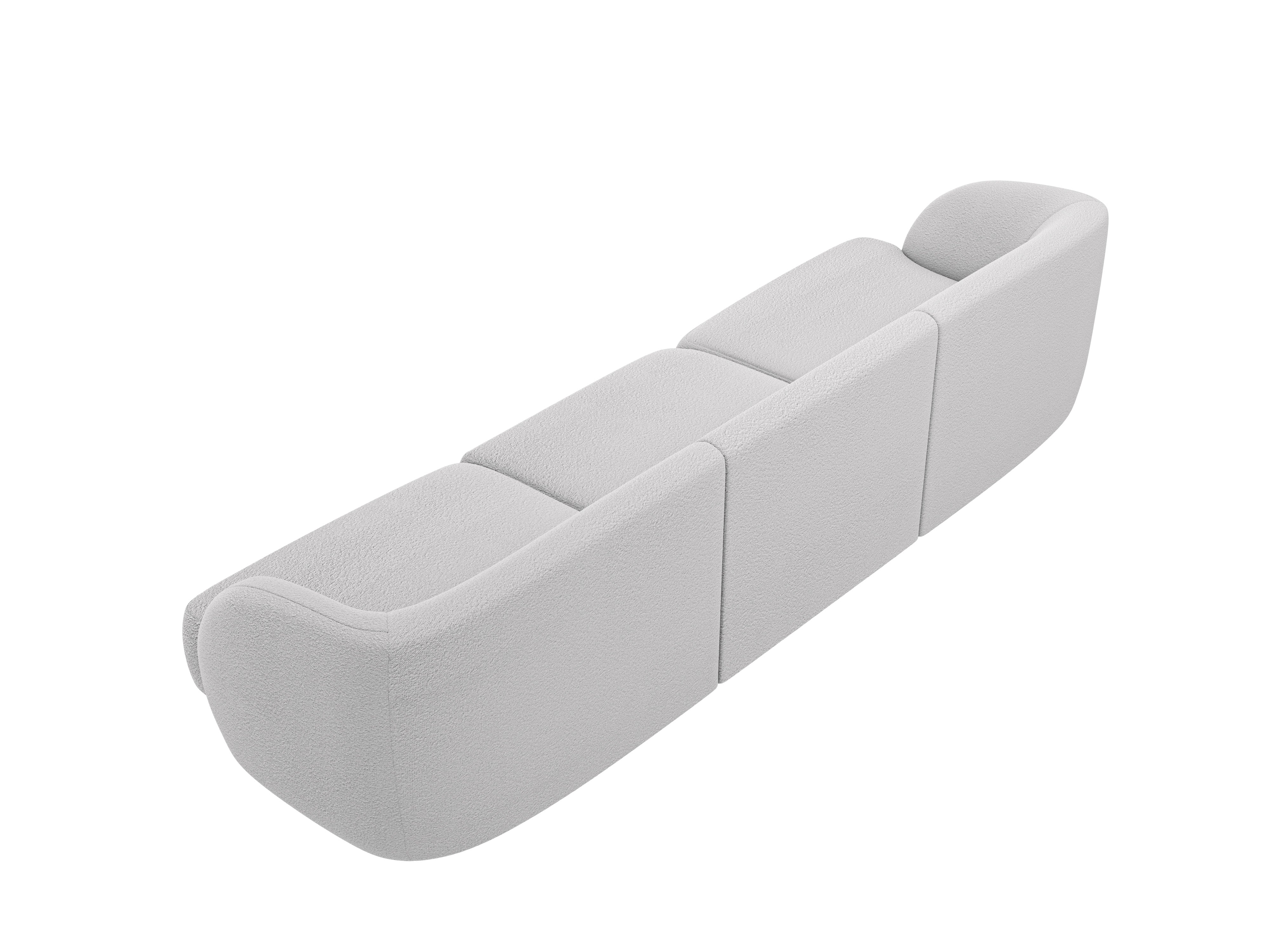 Pohovka 3-osobová MILEY světle šedá boucle