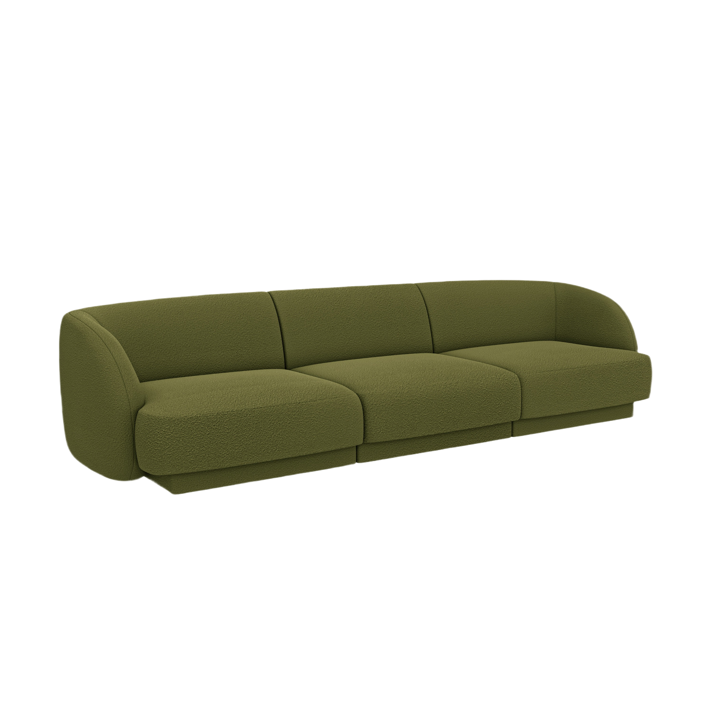Sofa pro 3 osoby MILEY zelená boucle