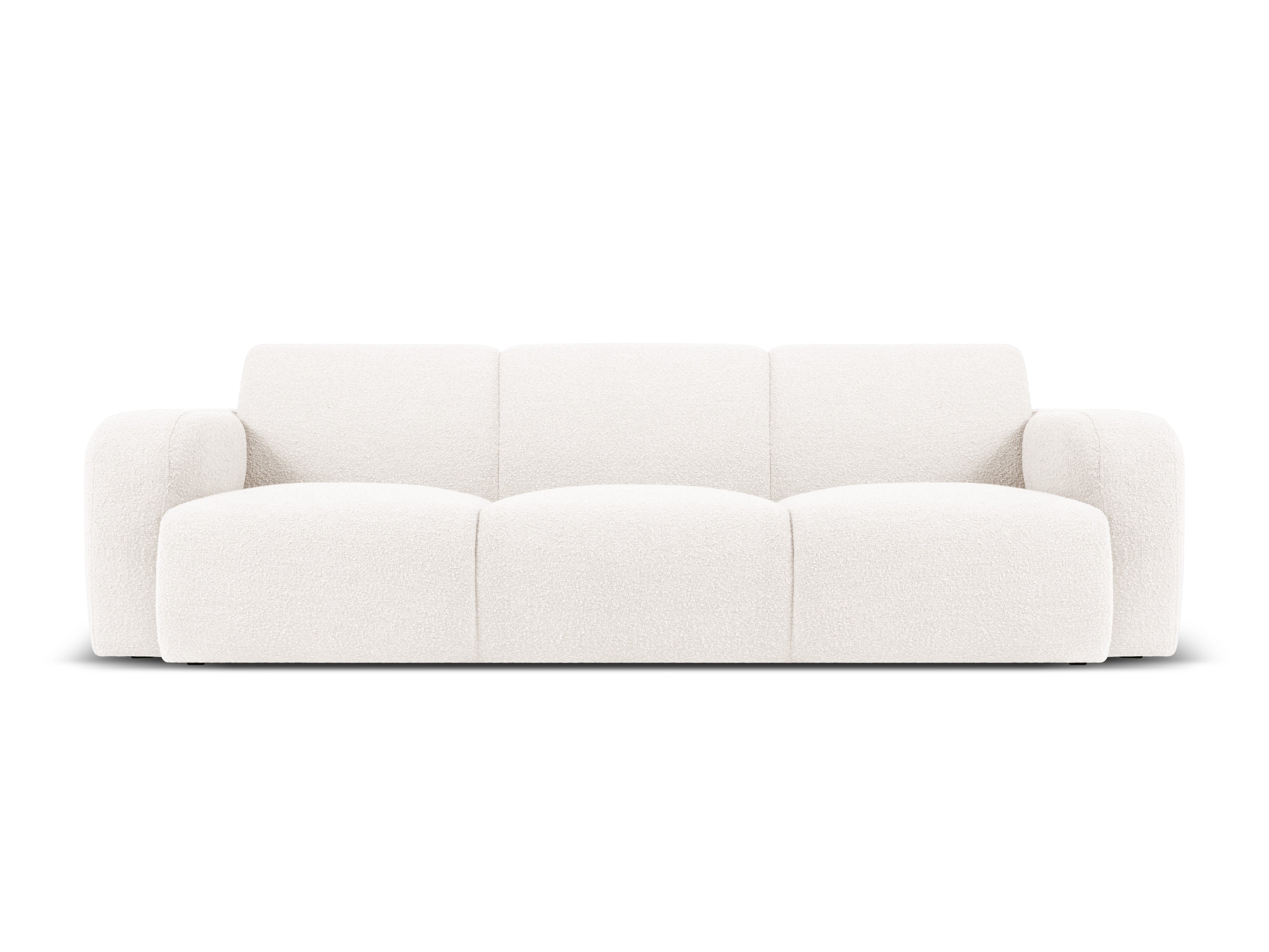 Sofa w tkaninie boucle 3-osobowa MOLINO biały – Micadoni