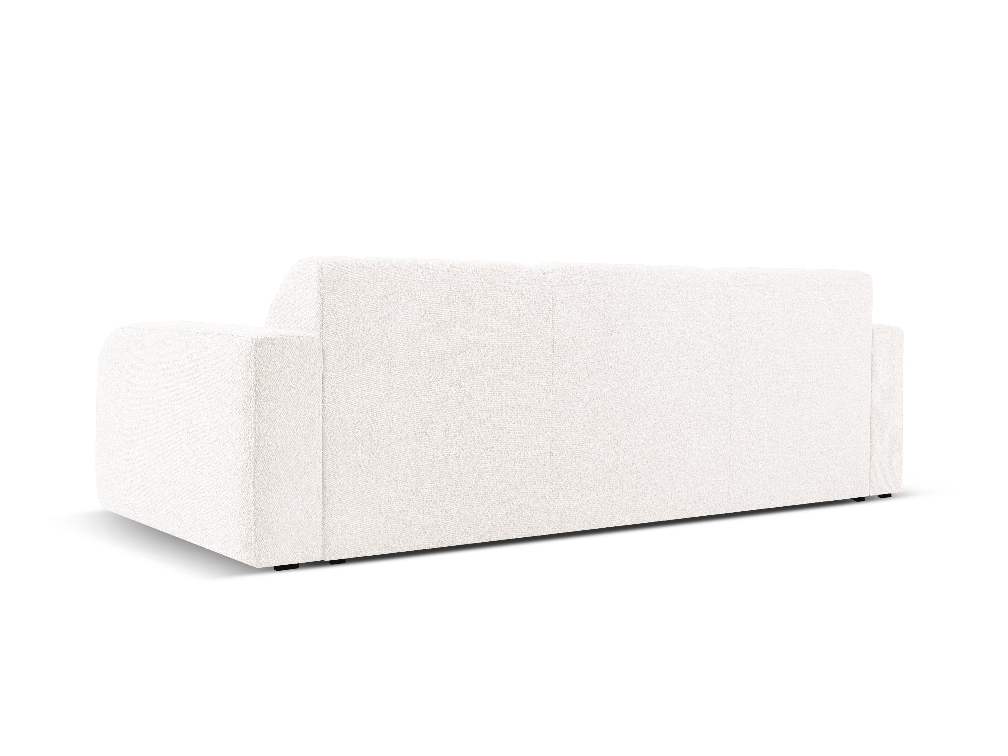 Sofa w tkaninie boucle 3-osobowa MOLINO biały – Micadoni