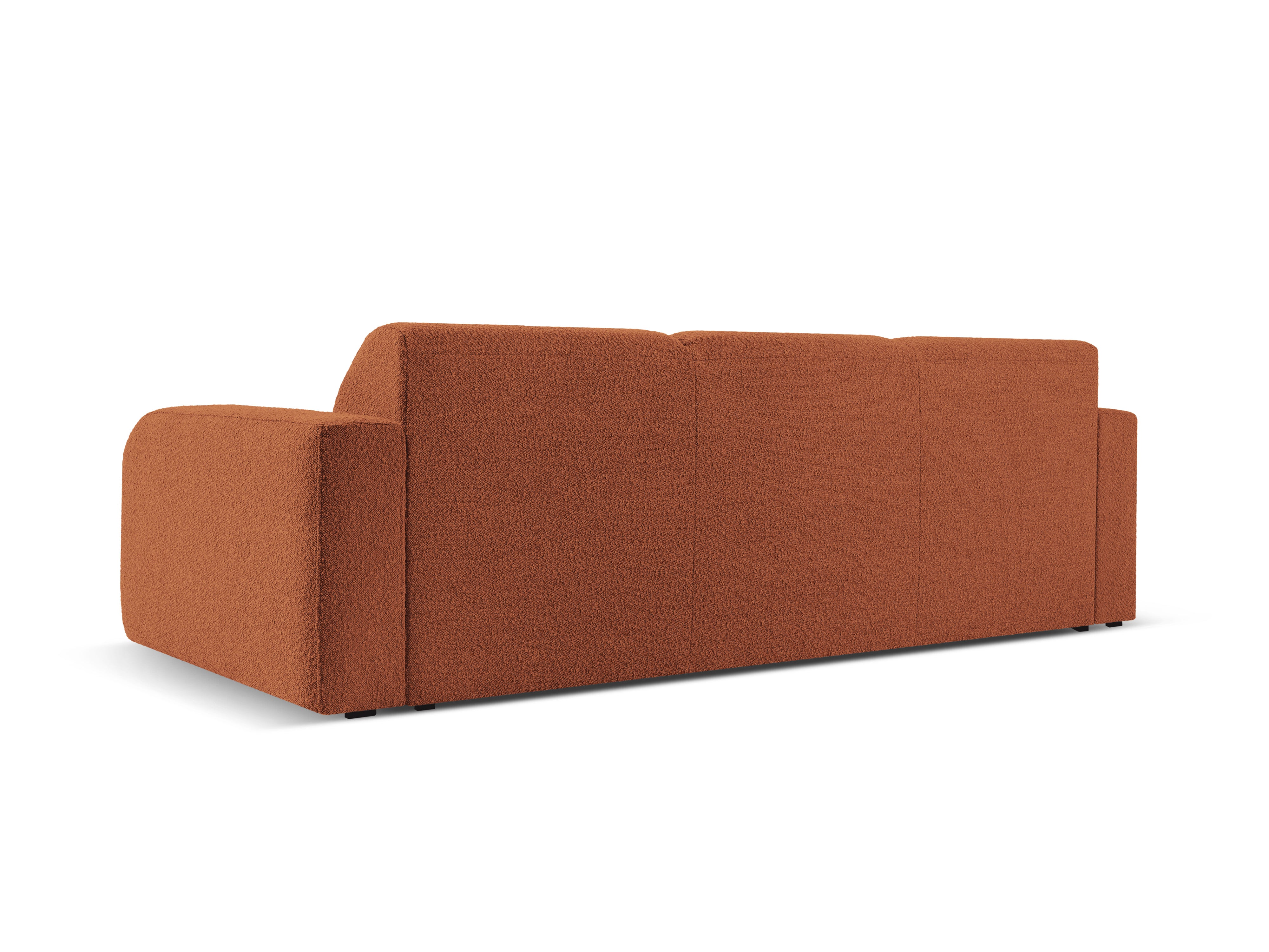 Sofa w tkaninie boucle 3-osobowa MOLINO terracotta Micadoni Eye on Design